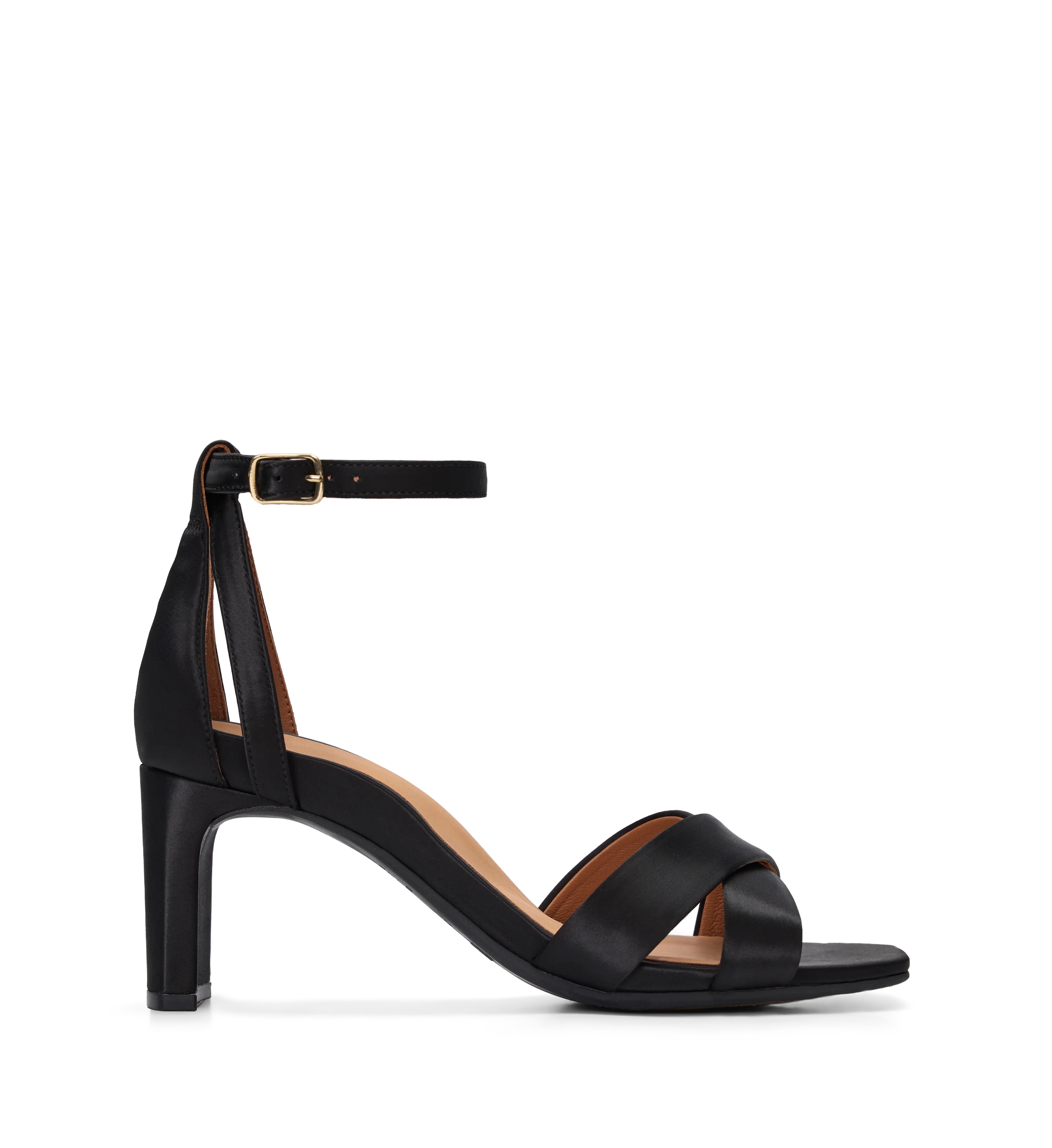 Nuthatch Black Satin High Heels
