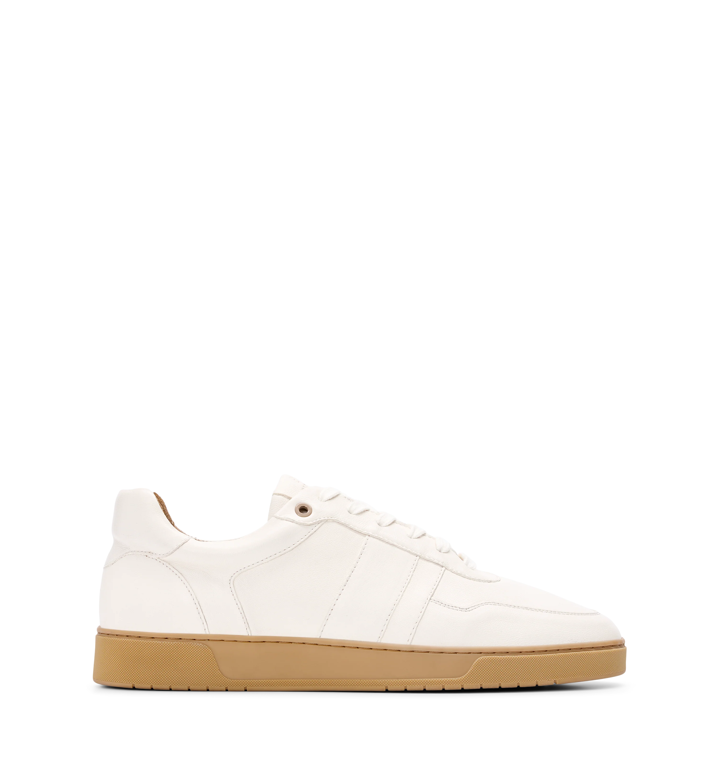 Caesium Off White Leather & Gum Sole Men's Sneakers