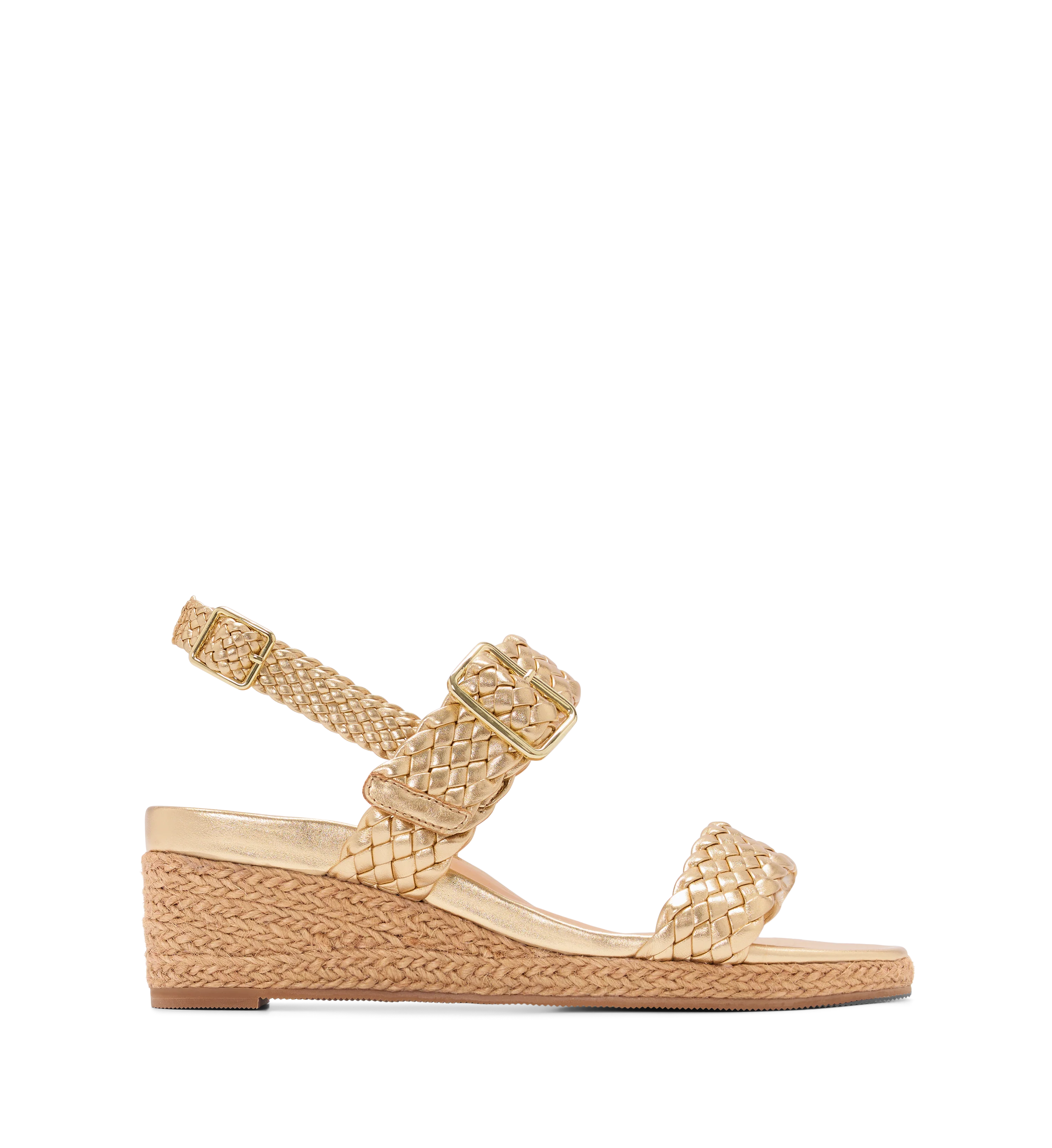 Gallito Gold Leather Wedges