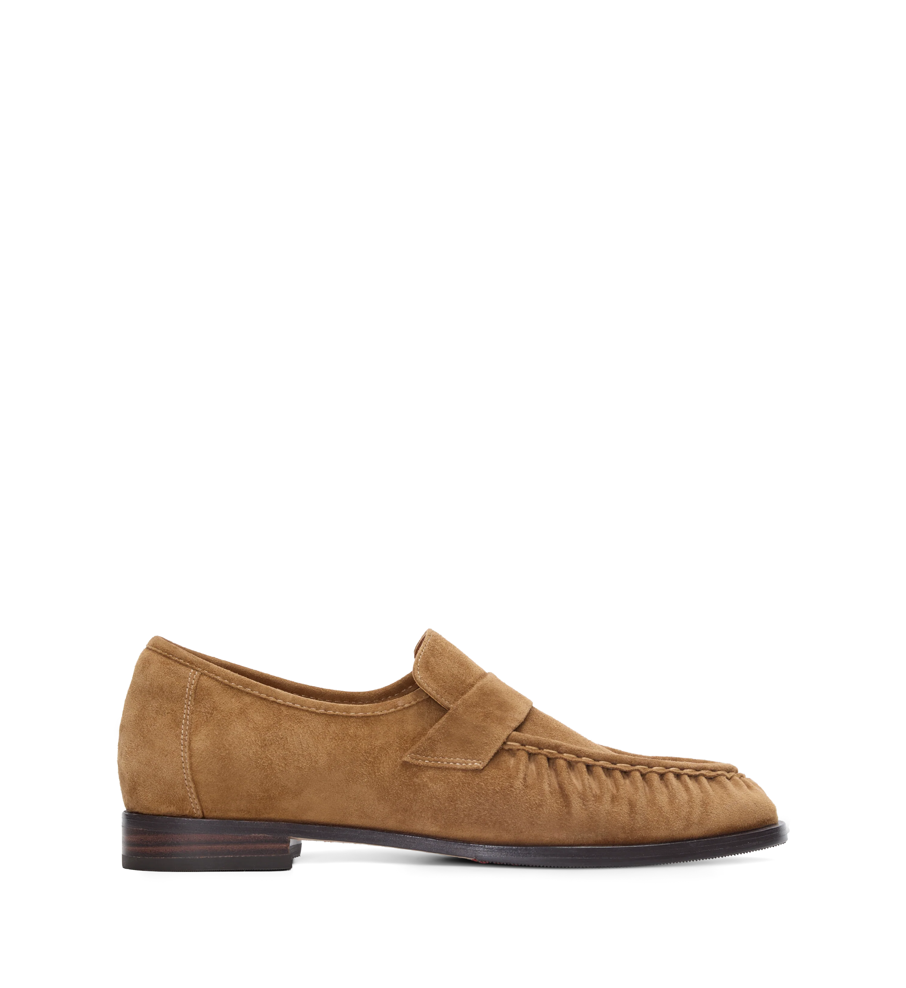 Chauna Ochre Tan Suede Loafers
