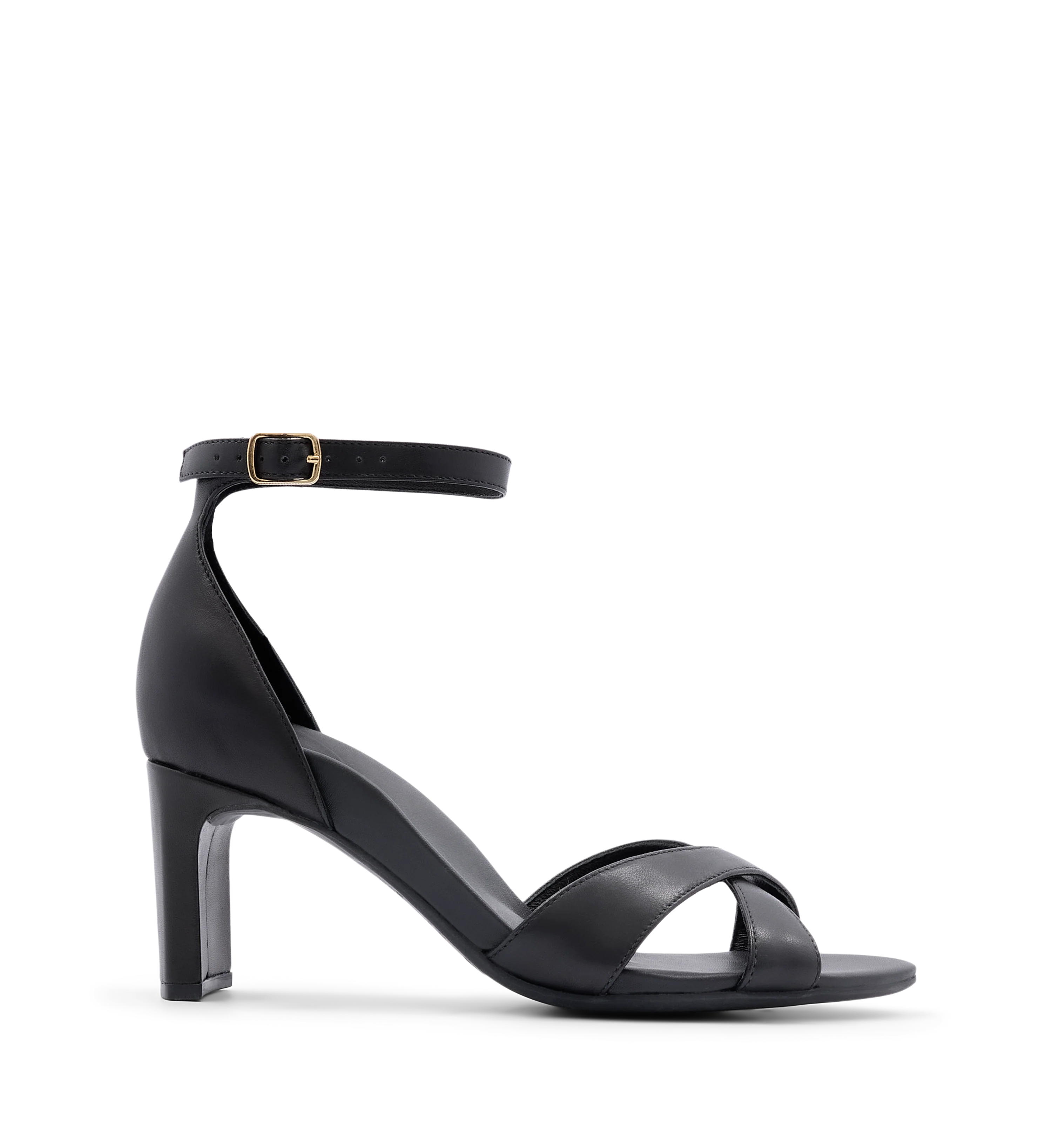Saltator Black Leather High Heels