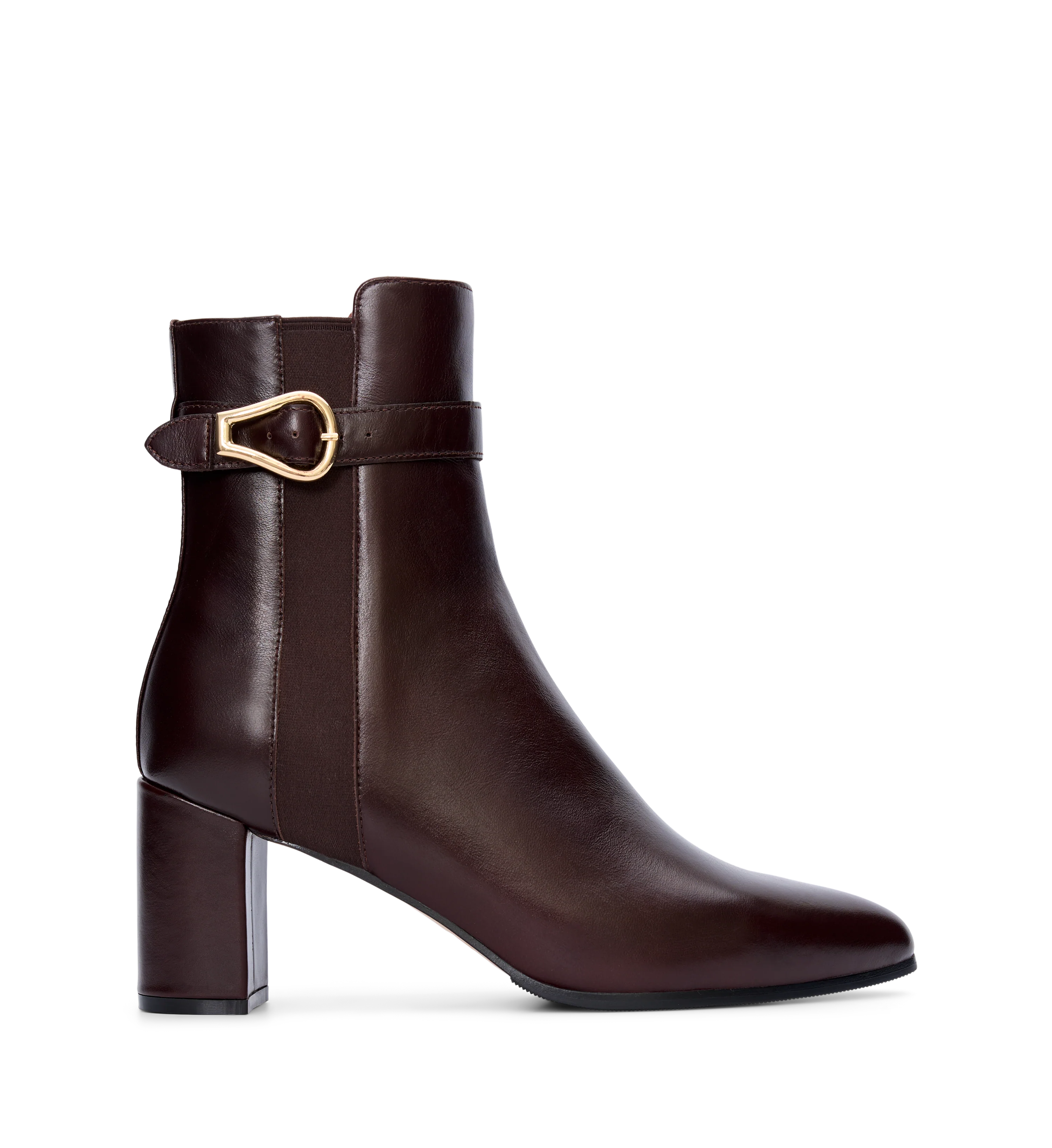 Snowcap Mahogany Brown Boxed Leather Heeled Boots