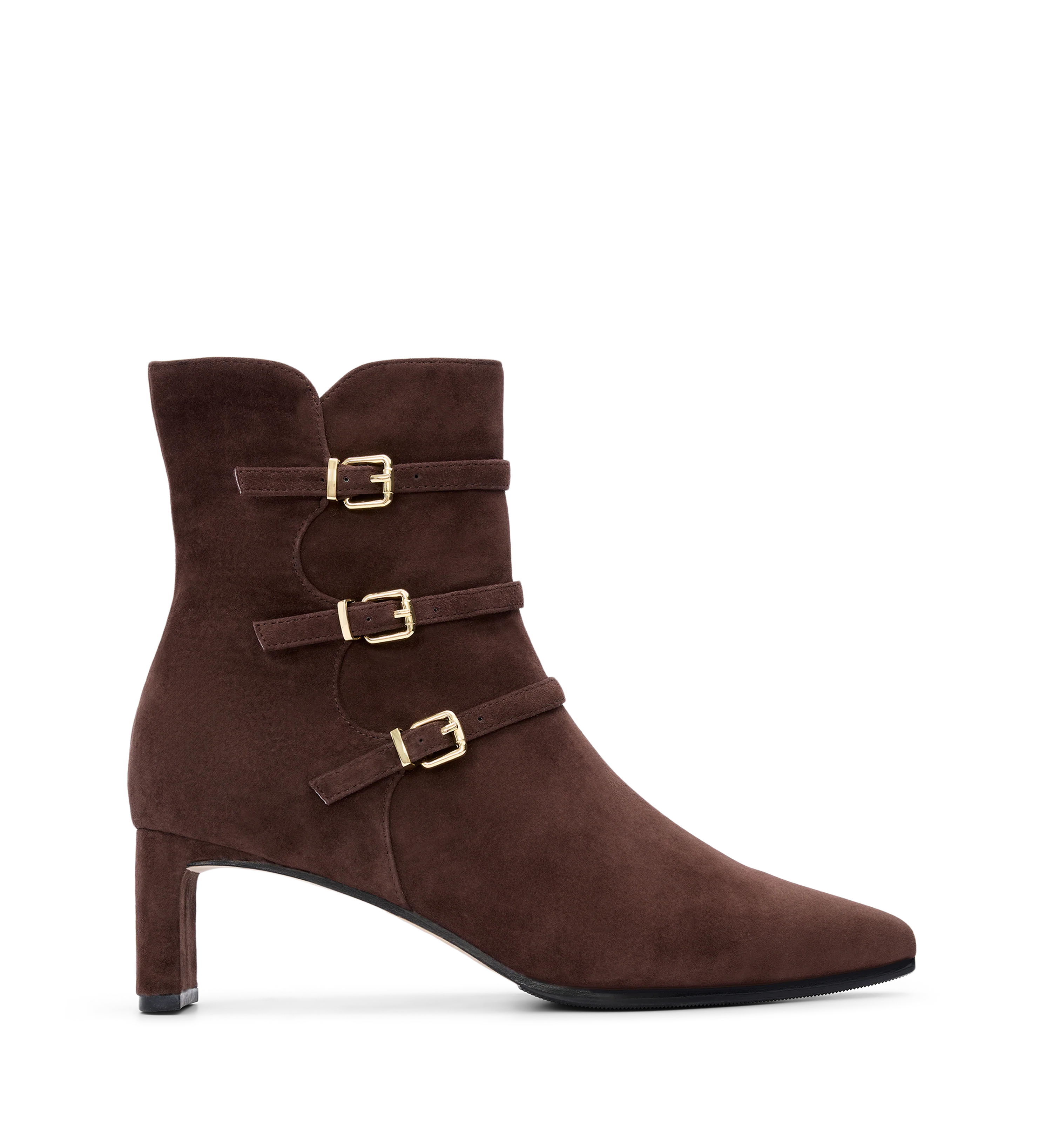 Thrasher Chocolate Brown Suede Heeled Boots