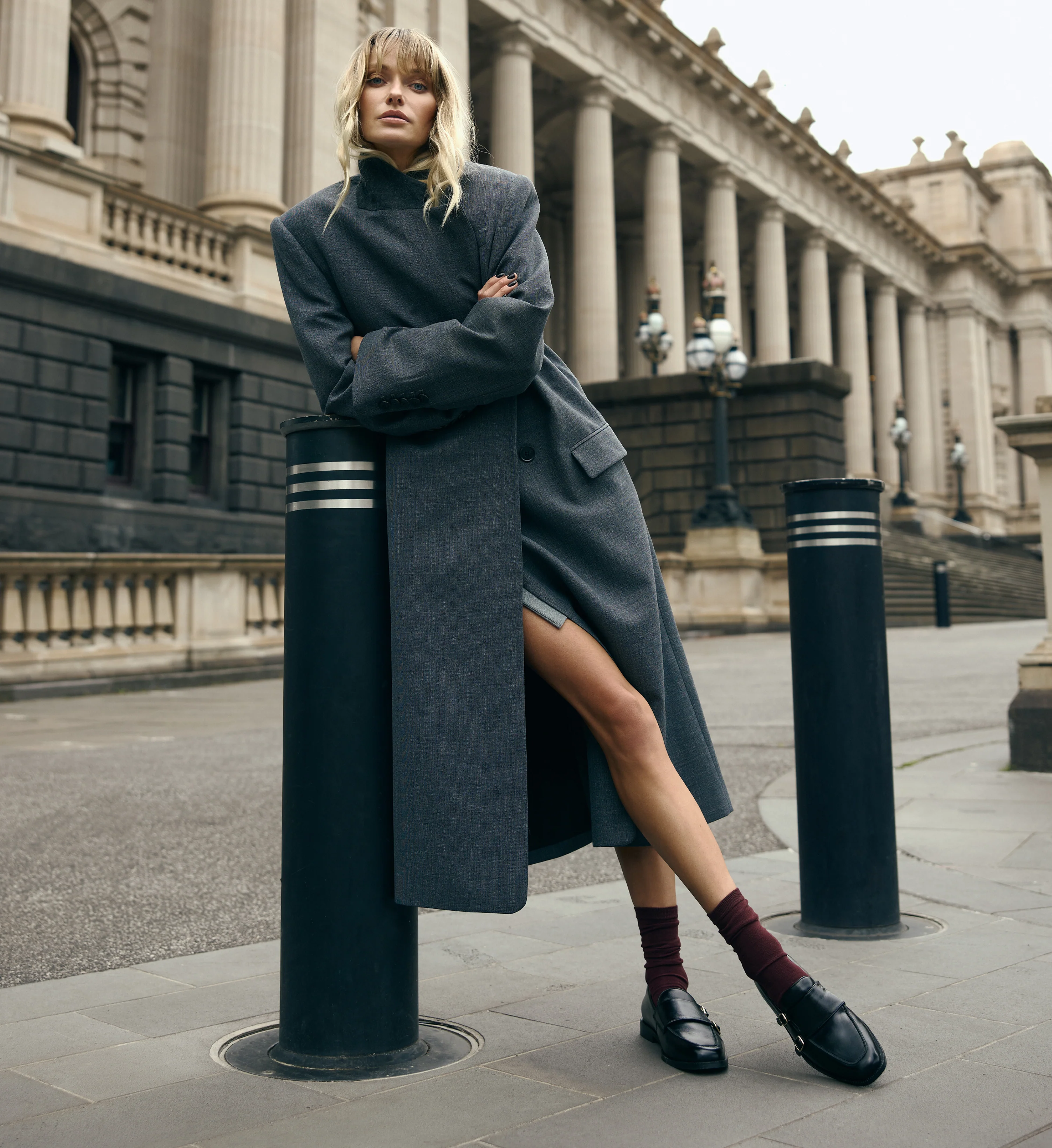 Owl Black Leather Monks