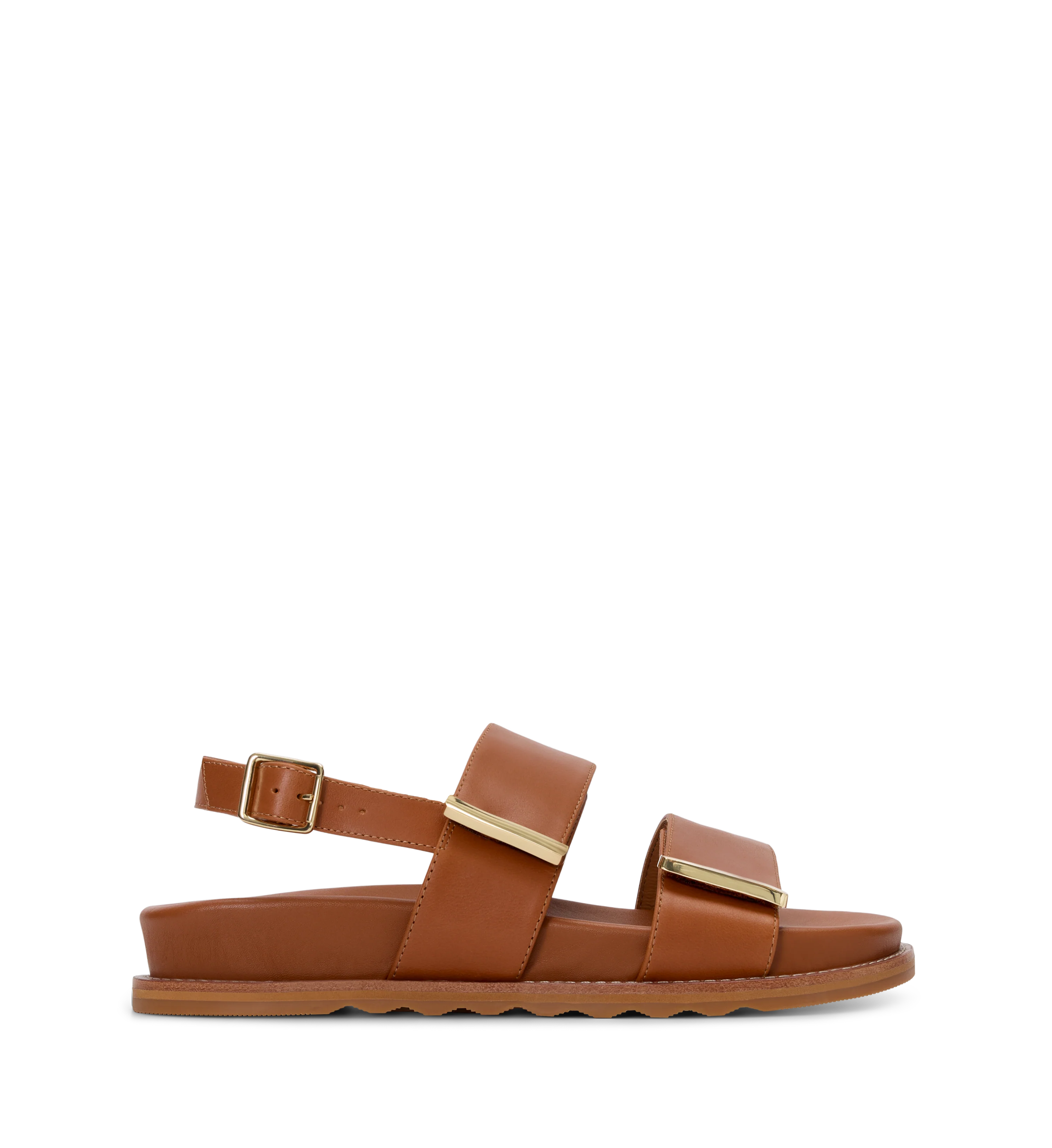 Goura Tan Leather & Hardware Chunky Sandals