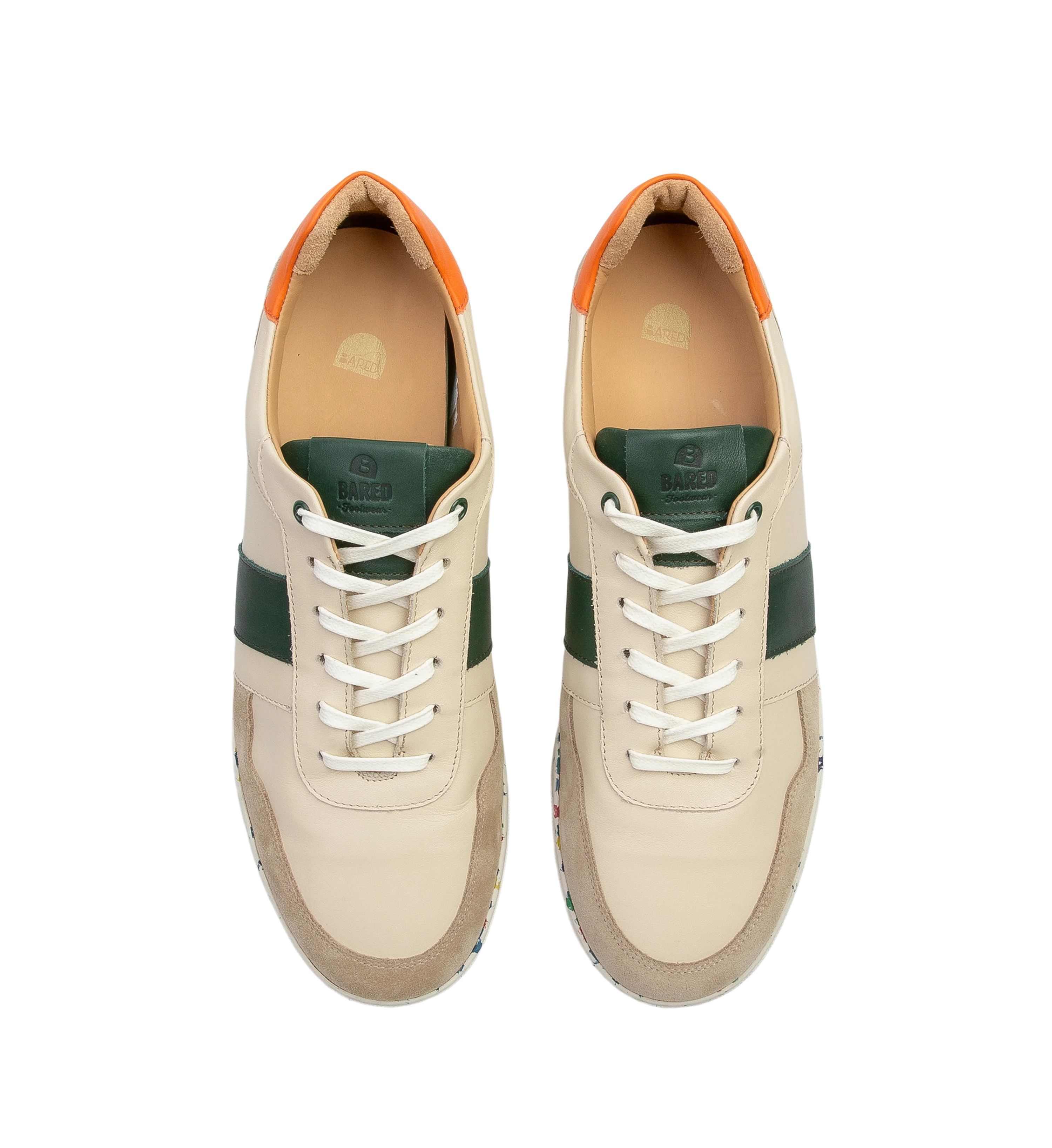 Caesium Ecru Leather Sneakers