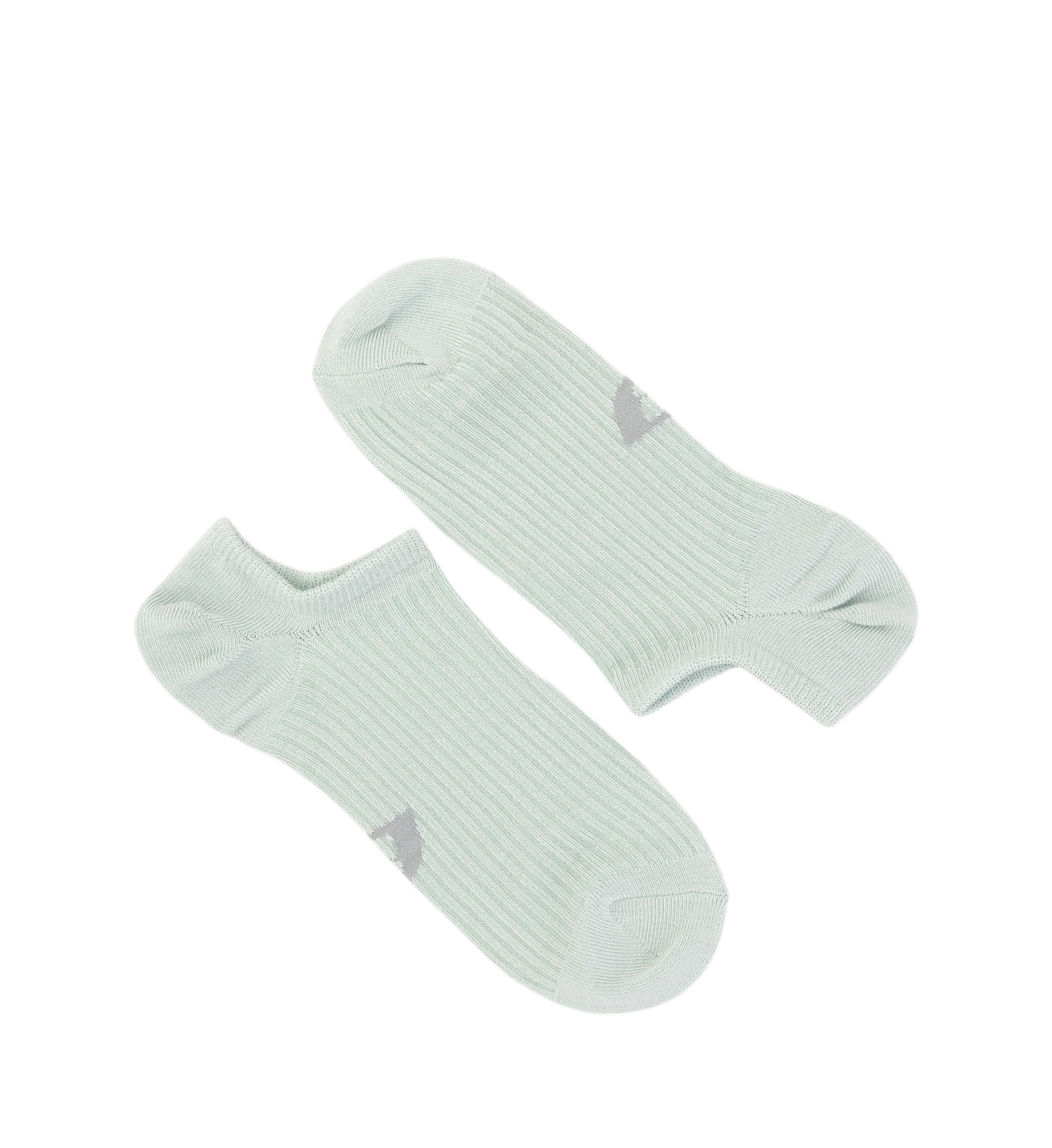Womens Invisible Socks 3pk Mint Cotton Blend