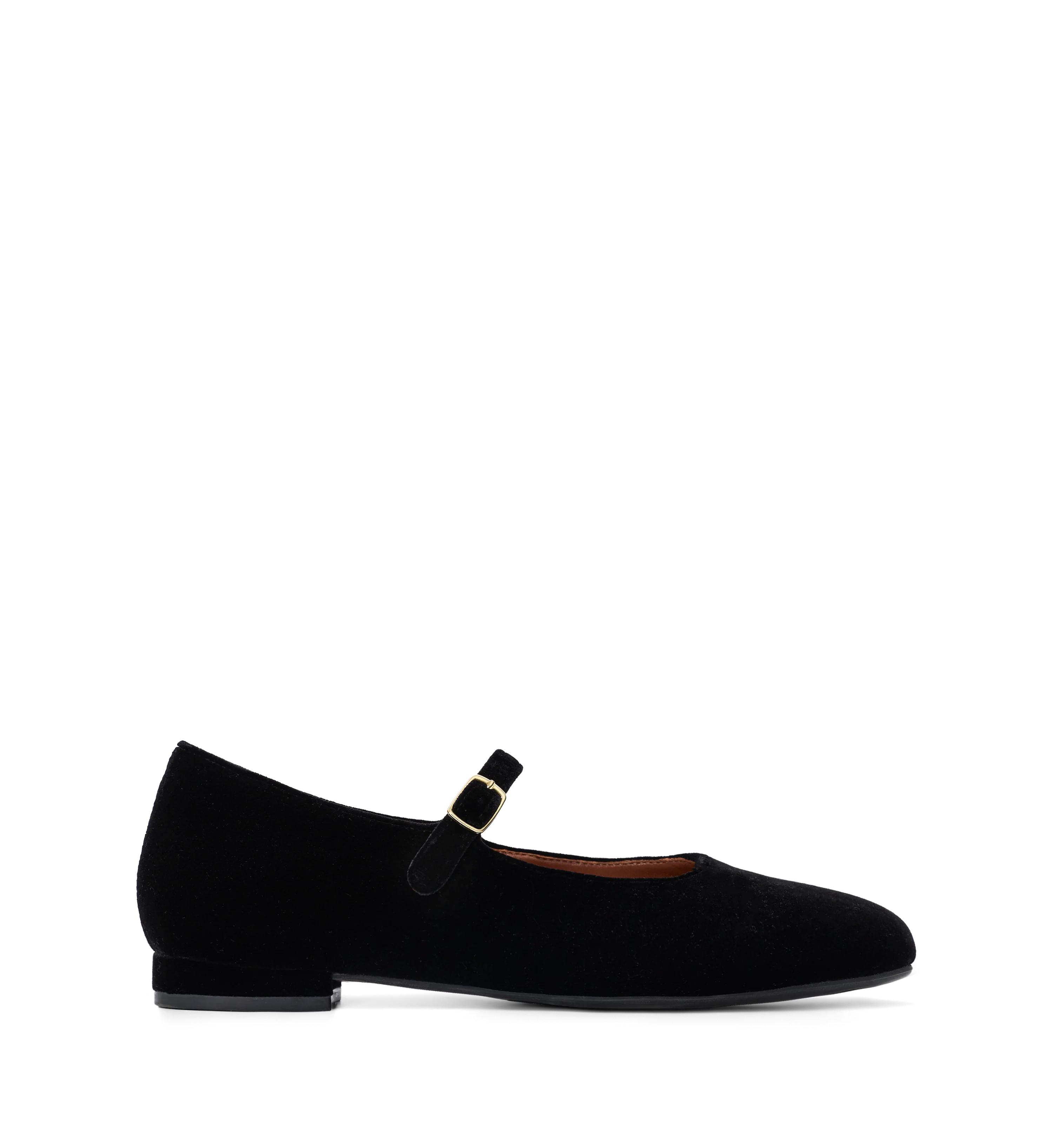 Whydah Black Velvet Ballet Flats
