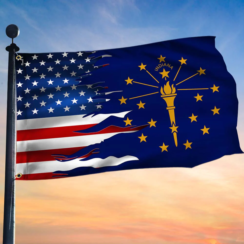 Indiana and American Grommet Flag MLH1913GFv11