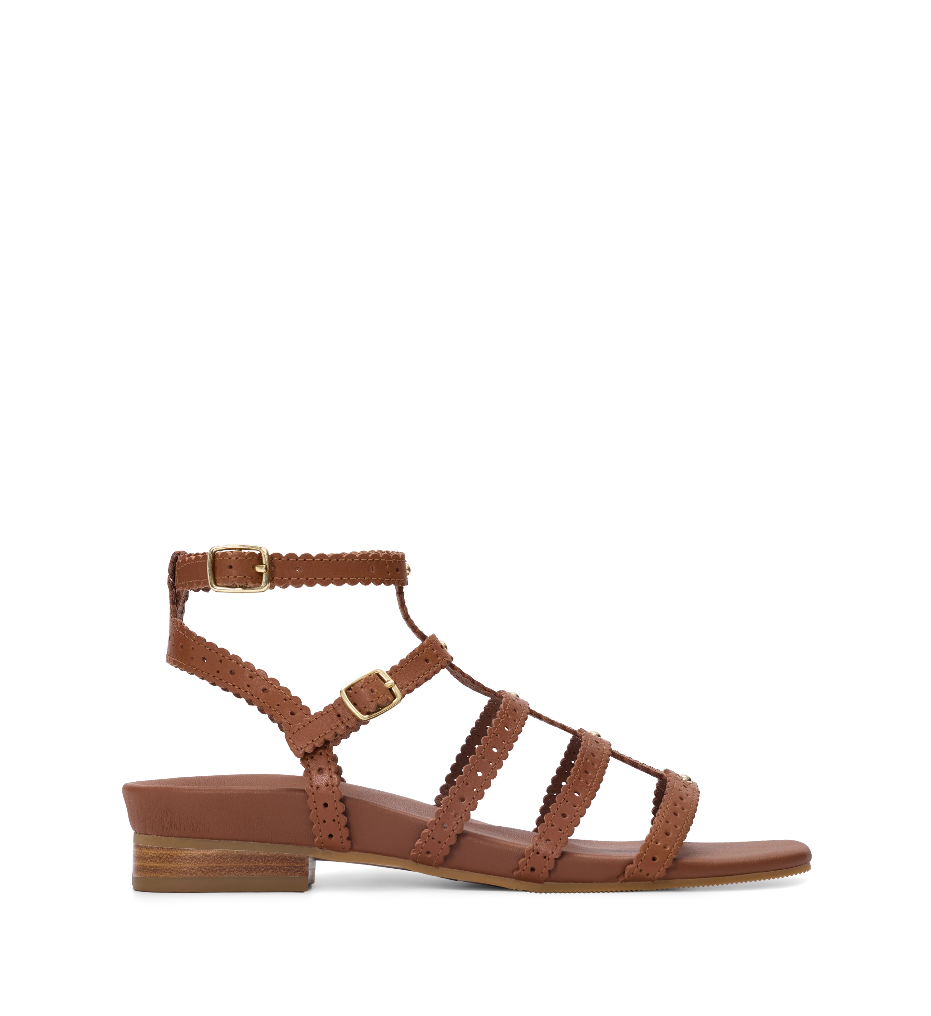 Leipoa Dark Tan Leather Sandals