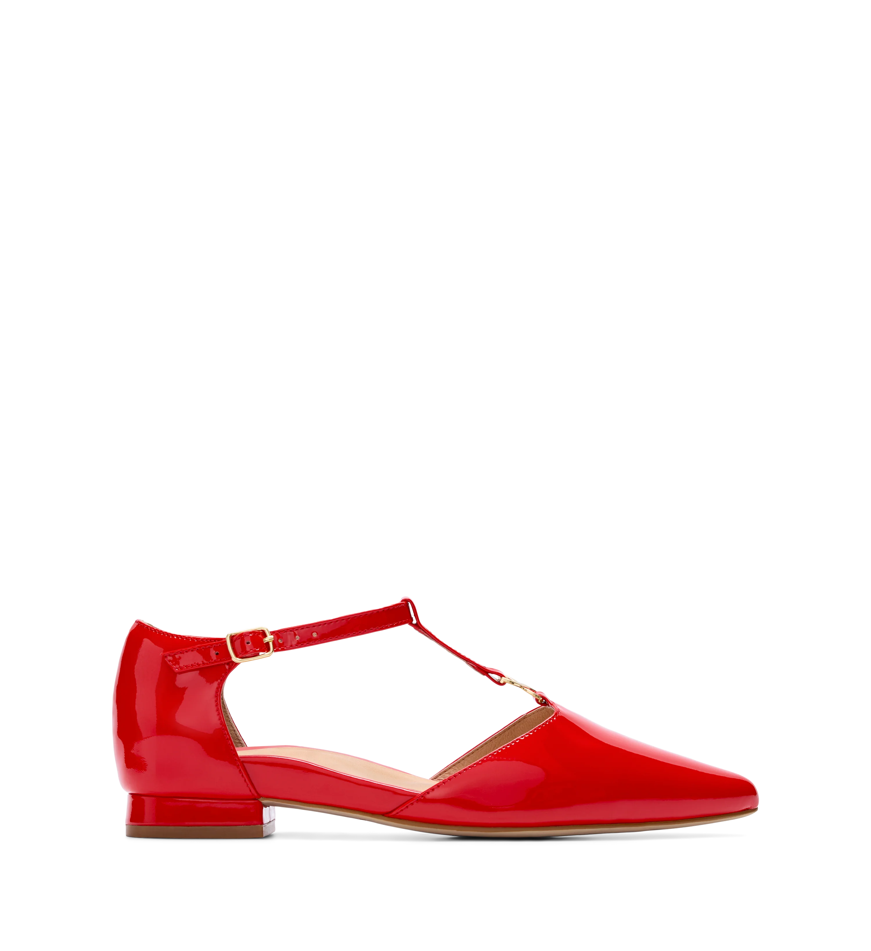 Avocet Lipstick Red Patent Leather & Hardware Flats