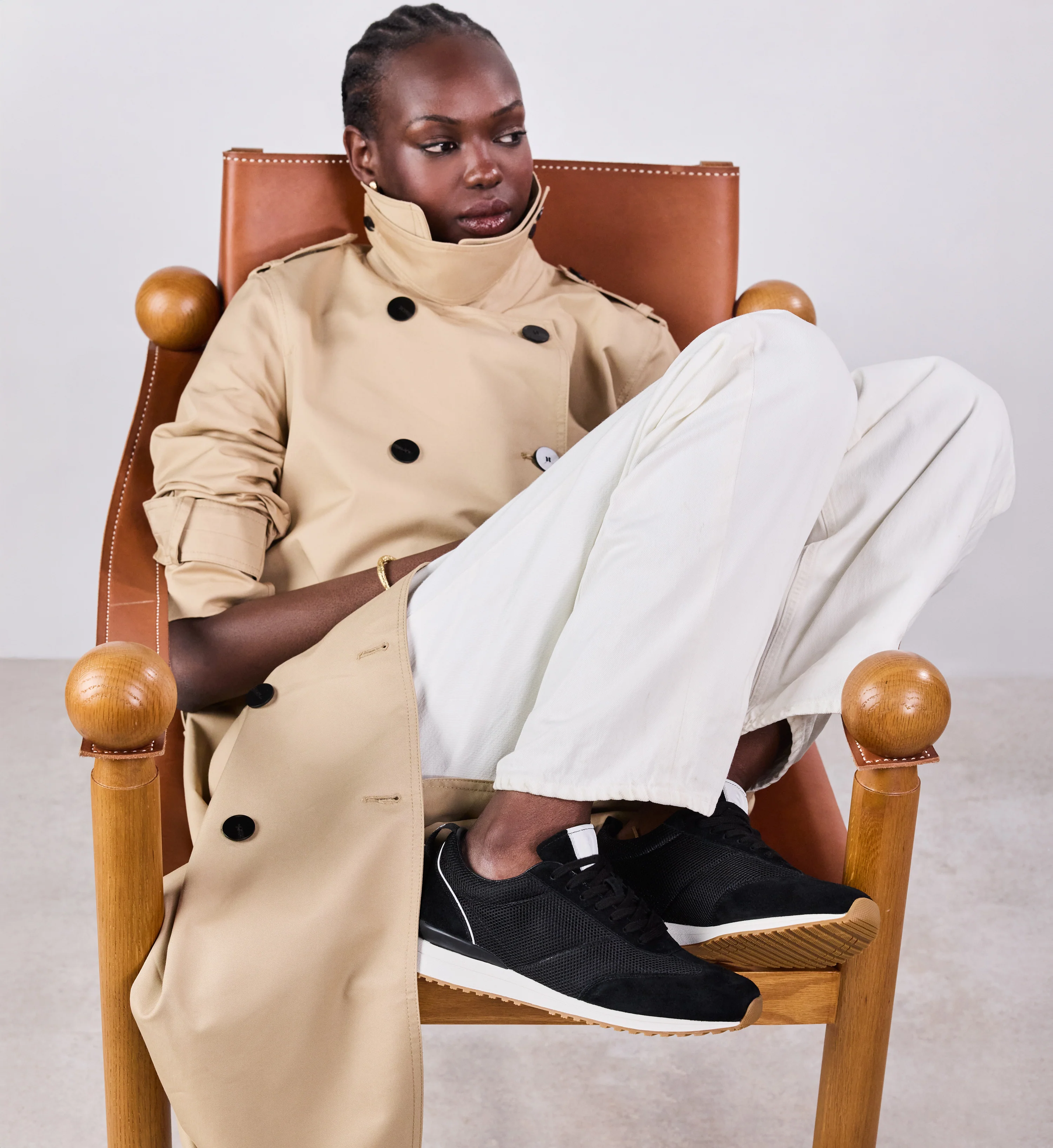 Saker 2 Black Mesh & Suede Sneakers