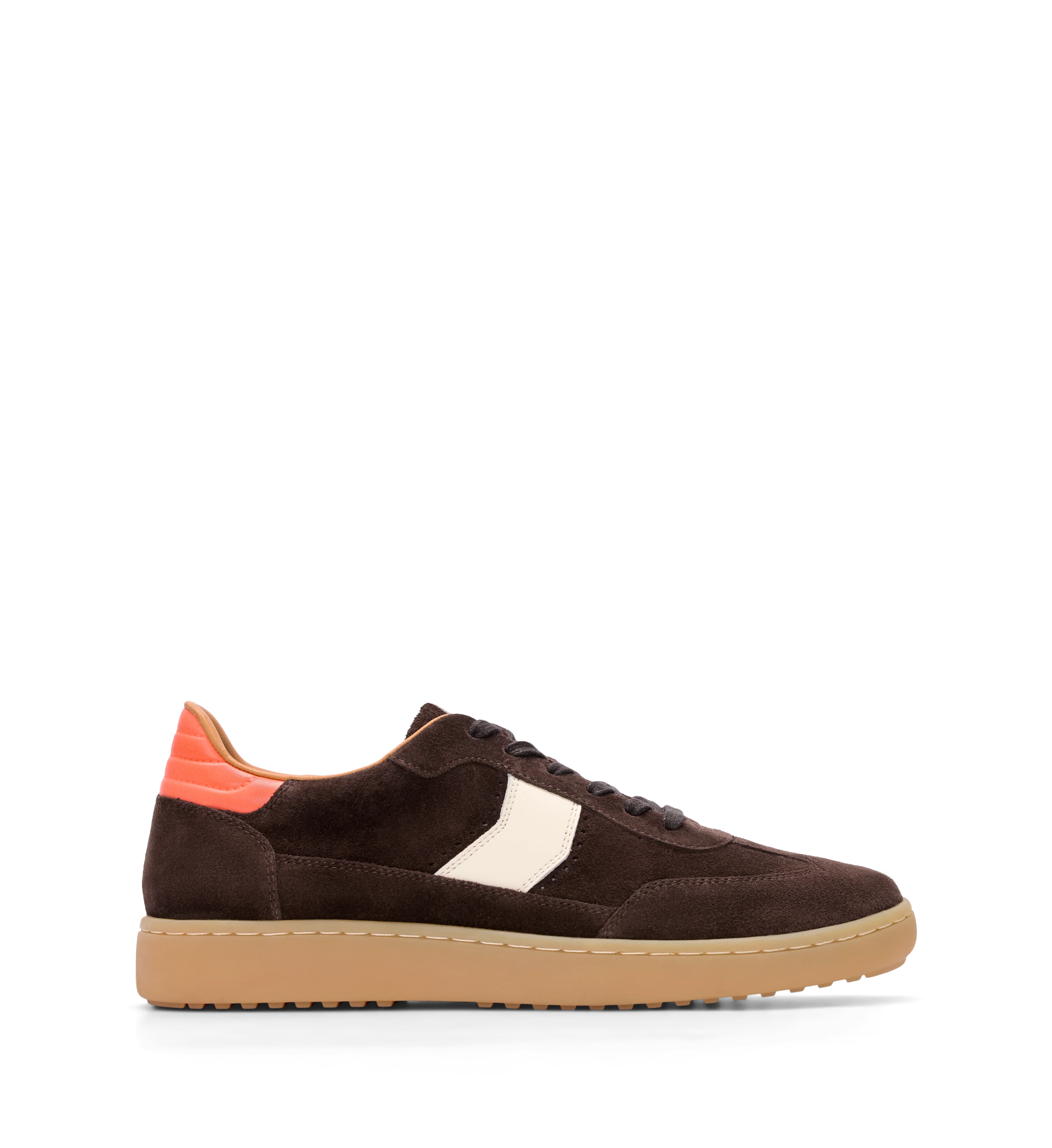 Amakihi Chocolate Brown Suede & Leather Sneakers