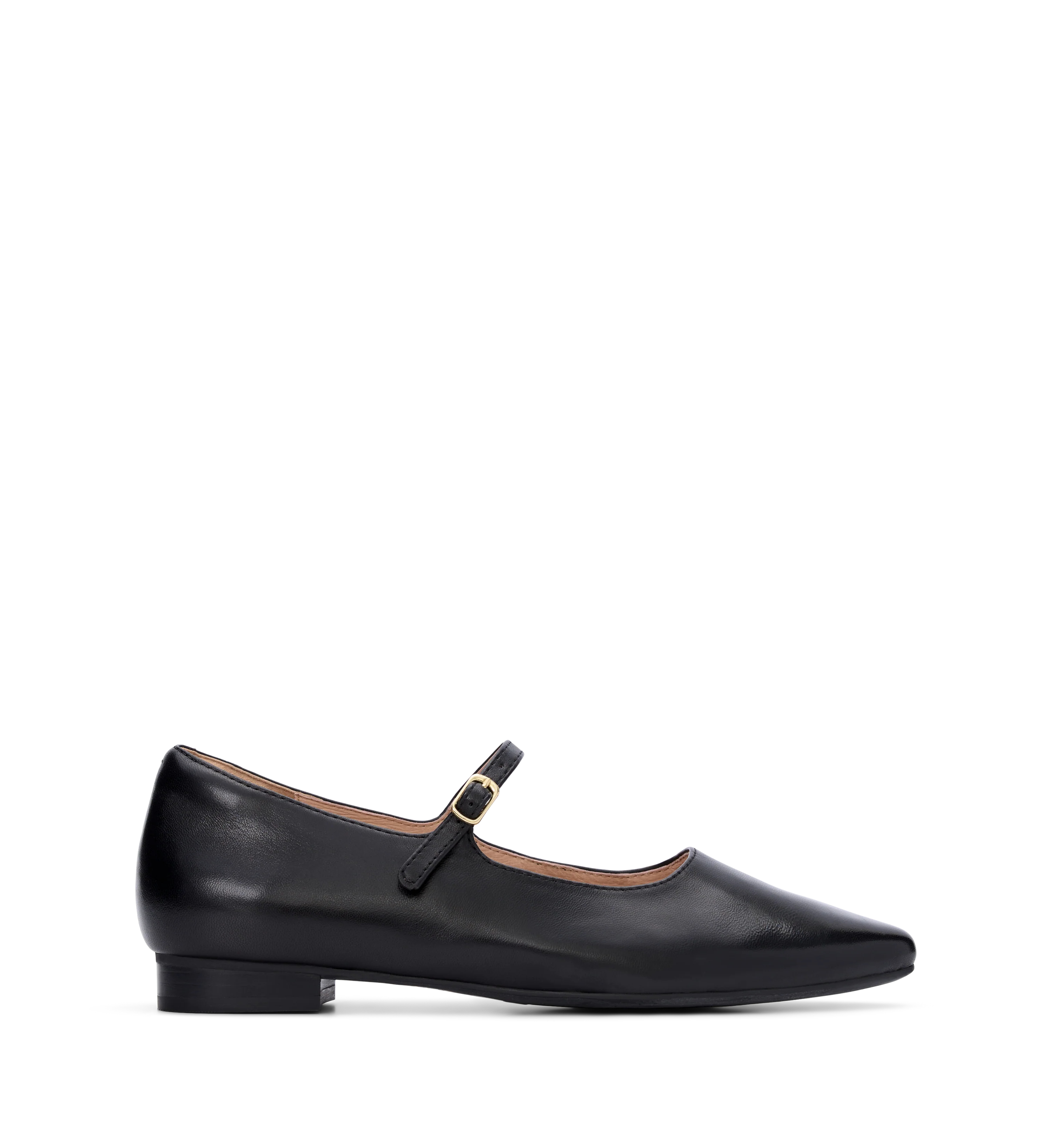 Inca 2 Black Leather Ballet Flats
