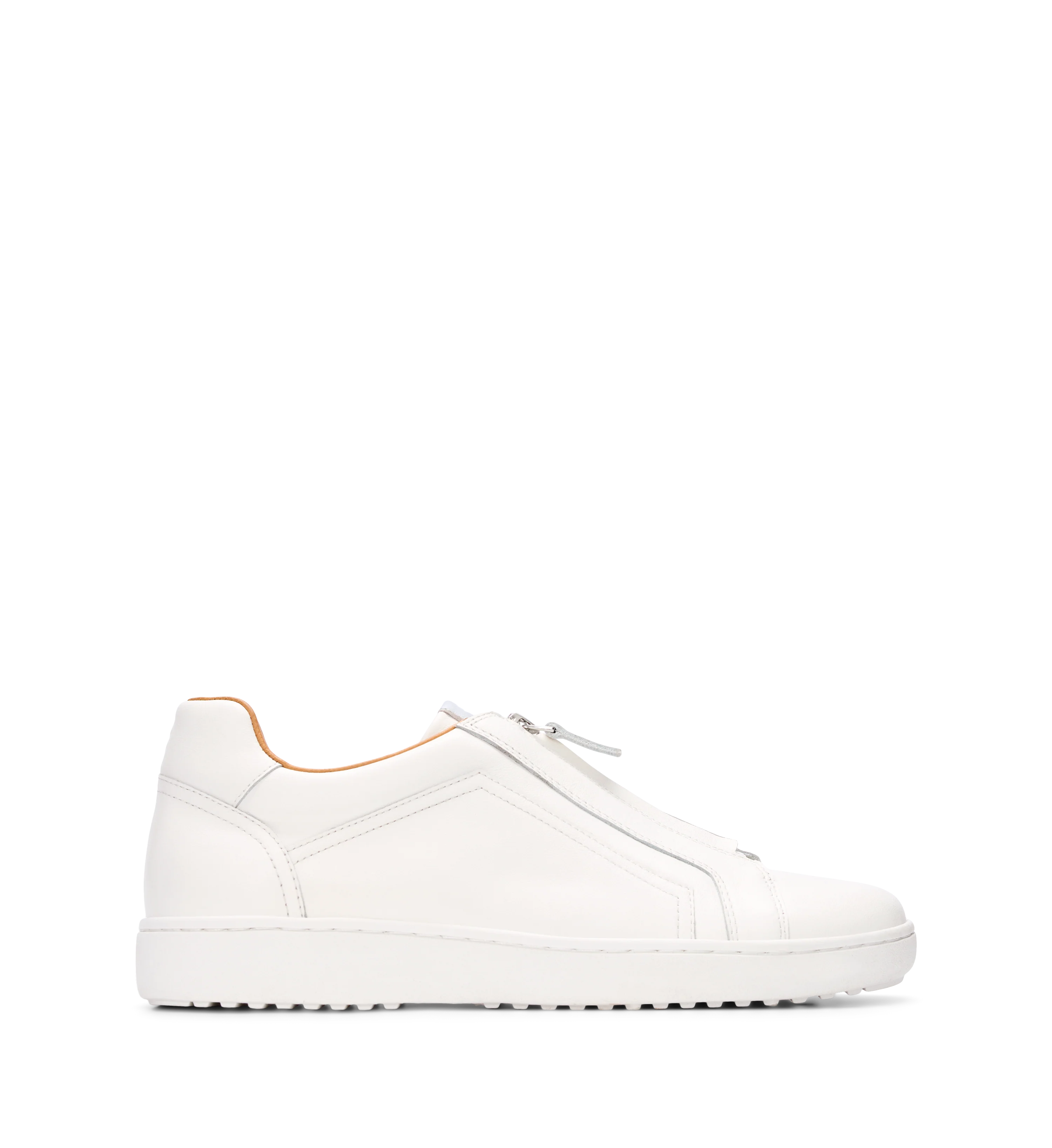 Troupial White Leather Sneakers