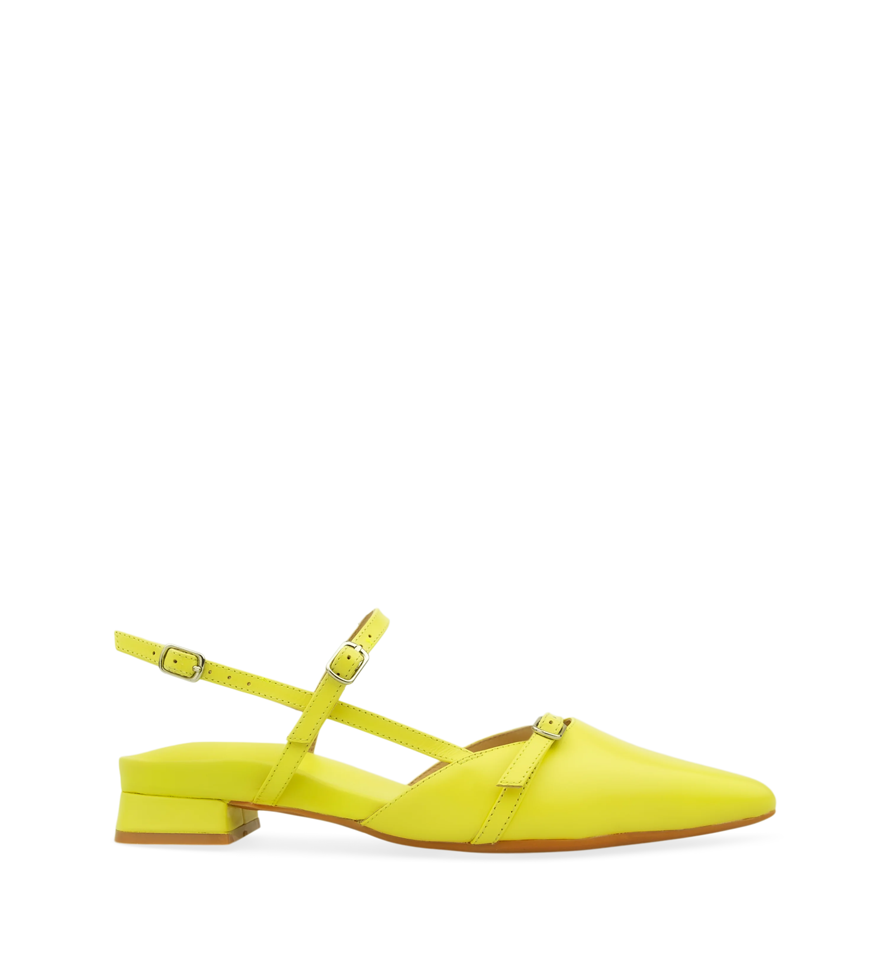 Firecrown 2 Citrus Yellow Leather Flats