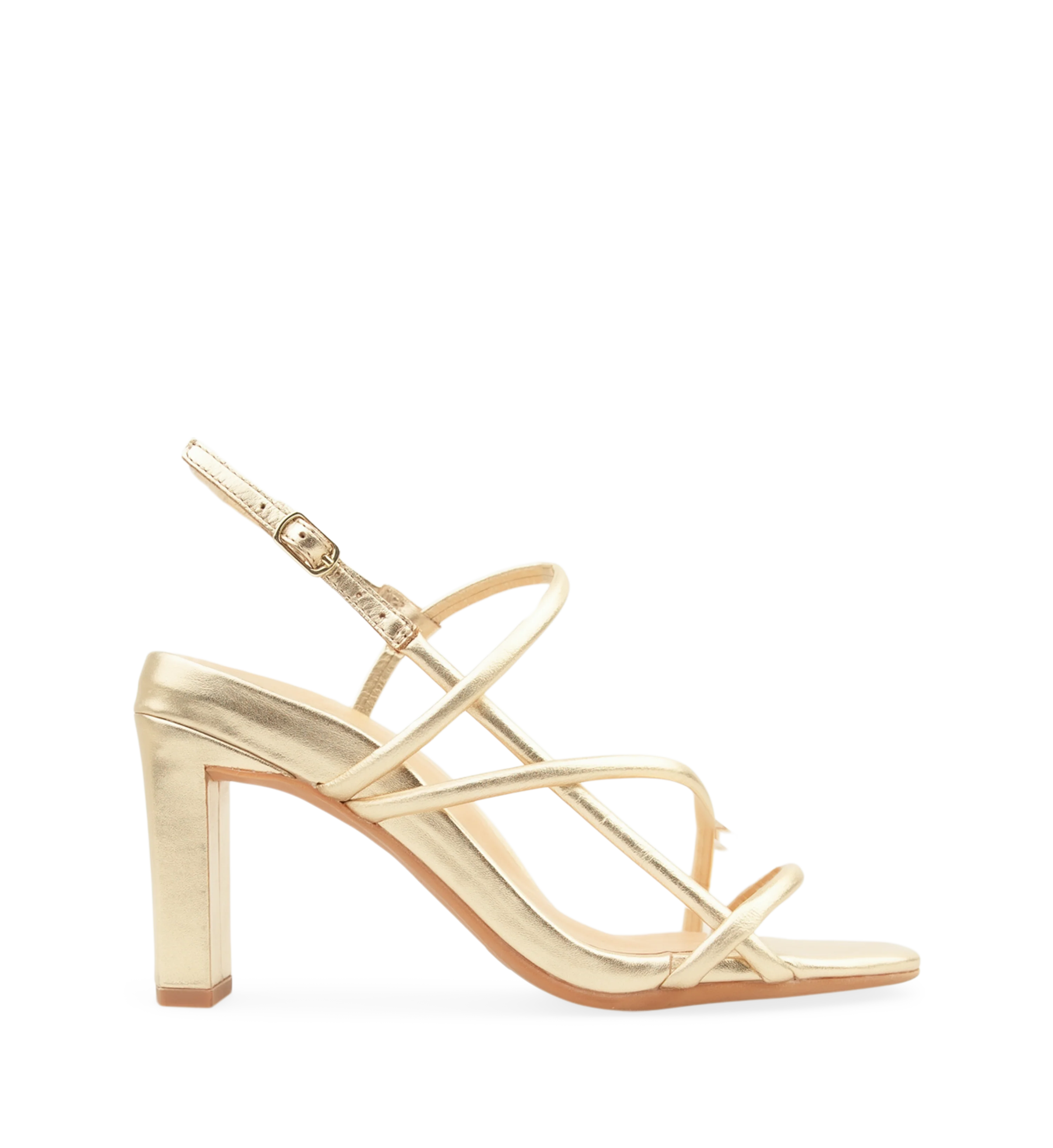 Godwit Gold Leather High Heels