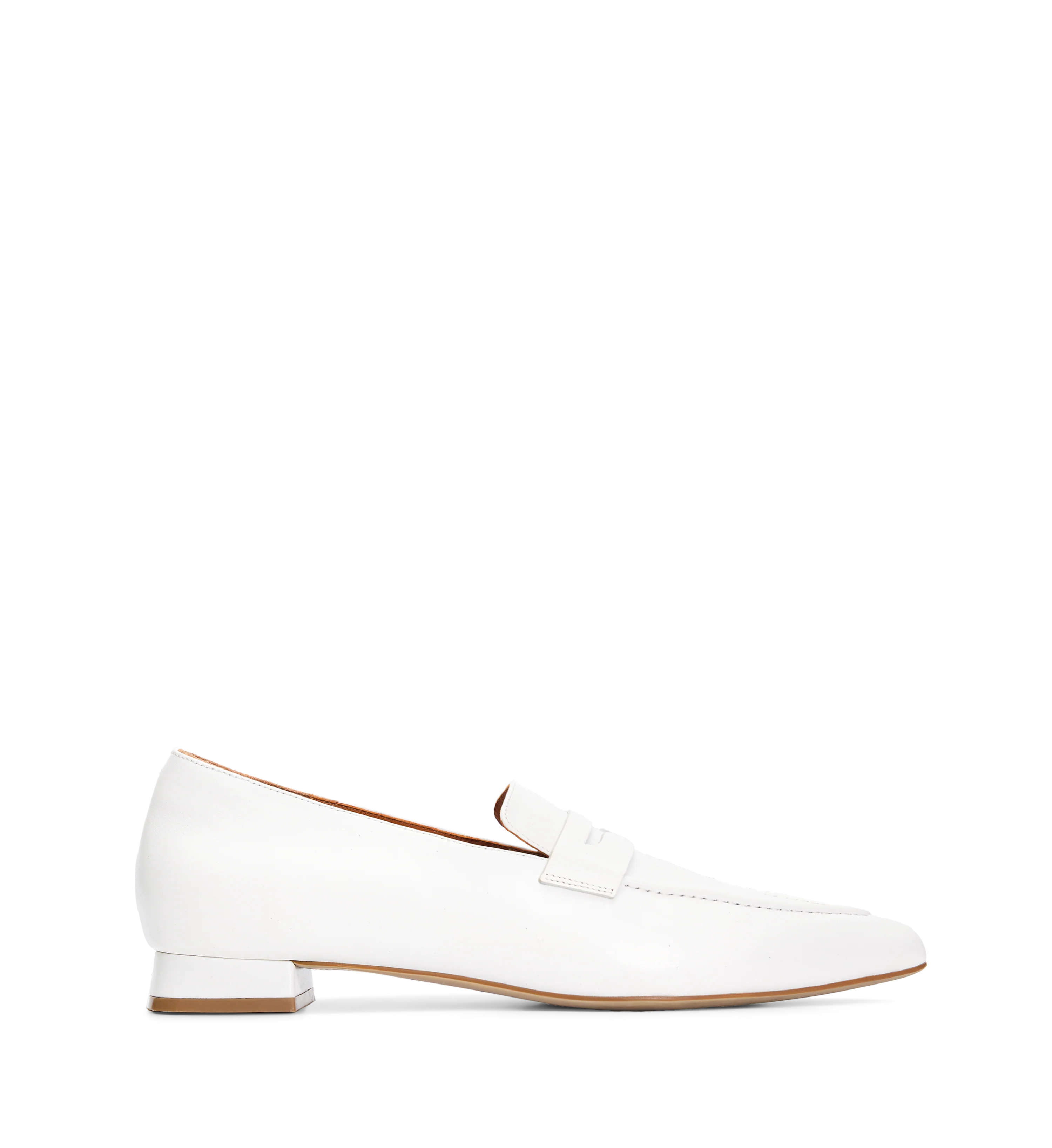 Ninox White Leather Loafers