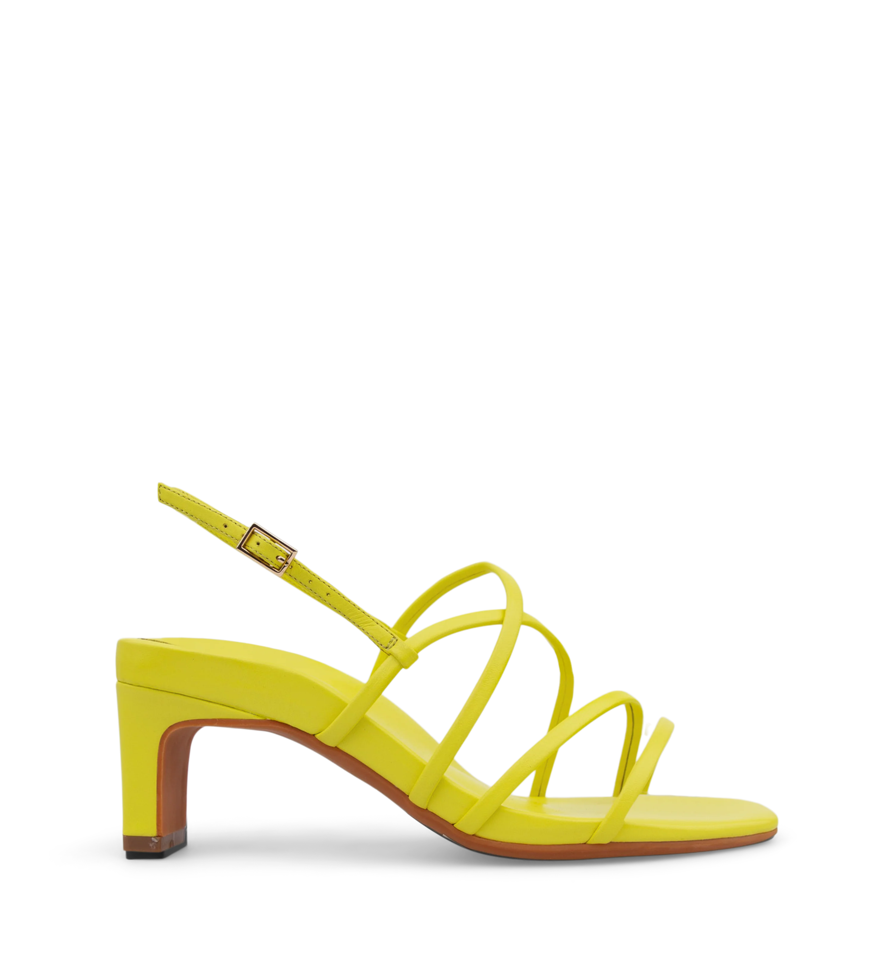 Sapayoa Citrus Yellow Leather Low Heels