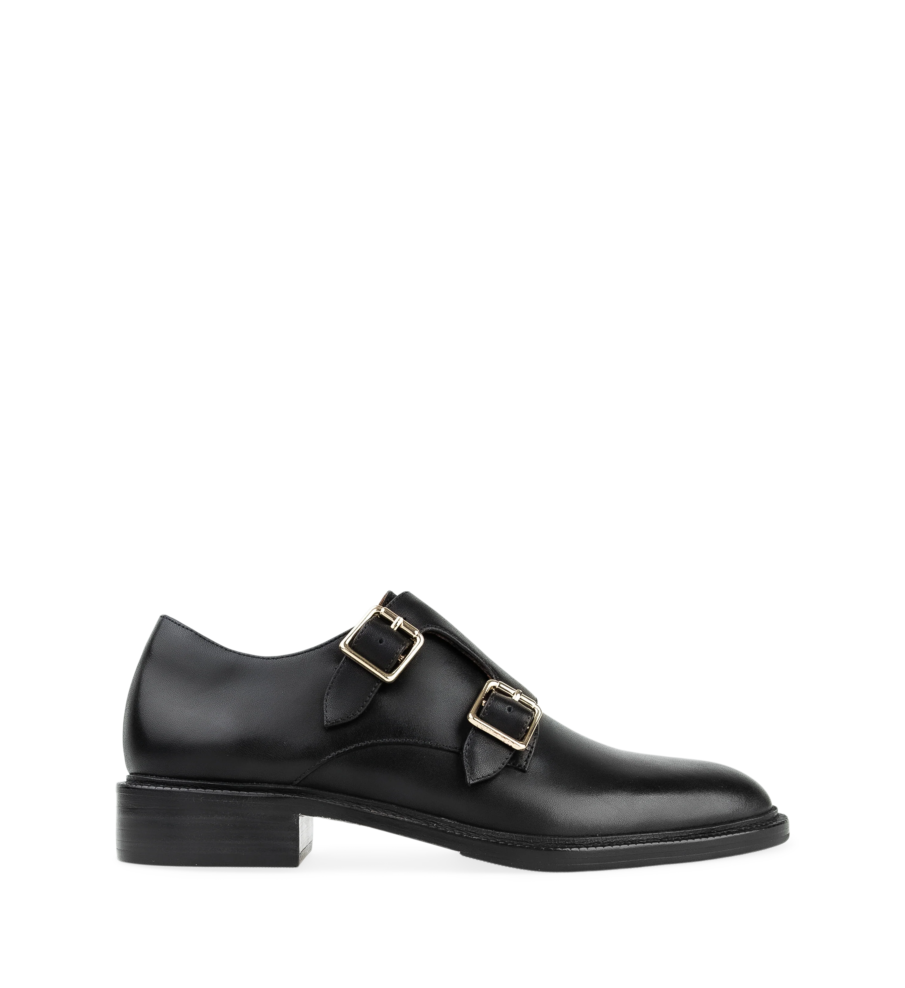Coua Black Leather Monks