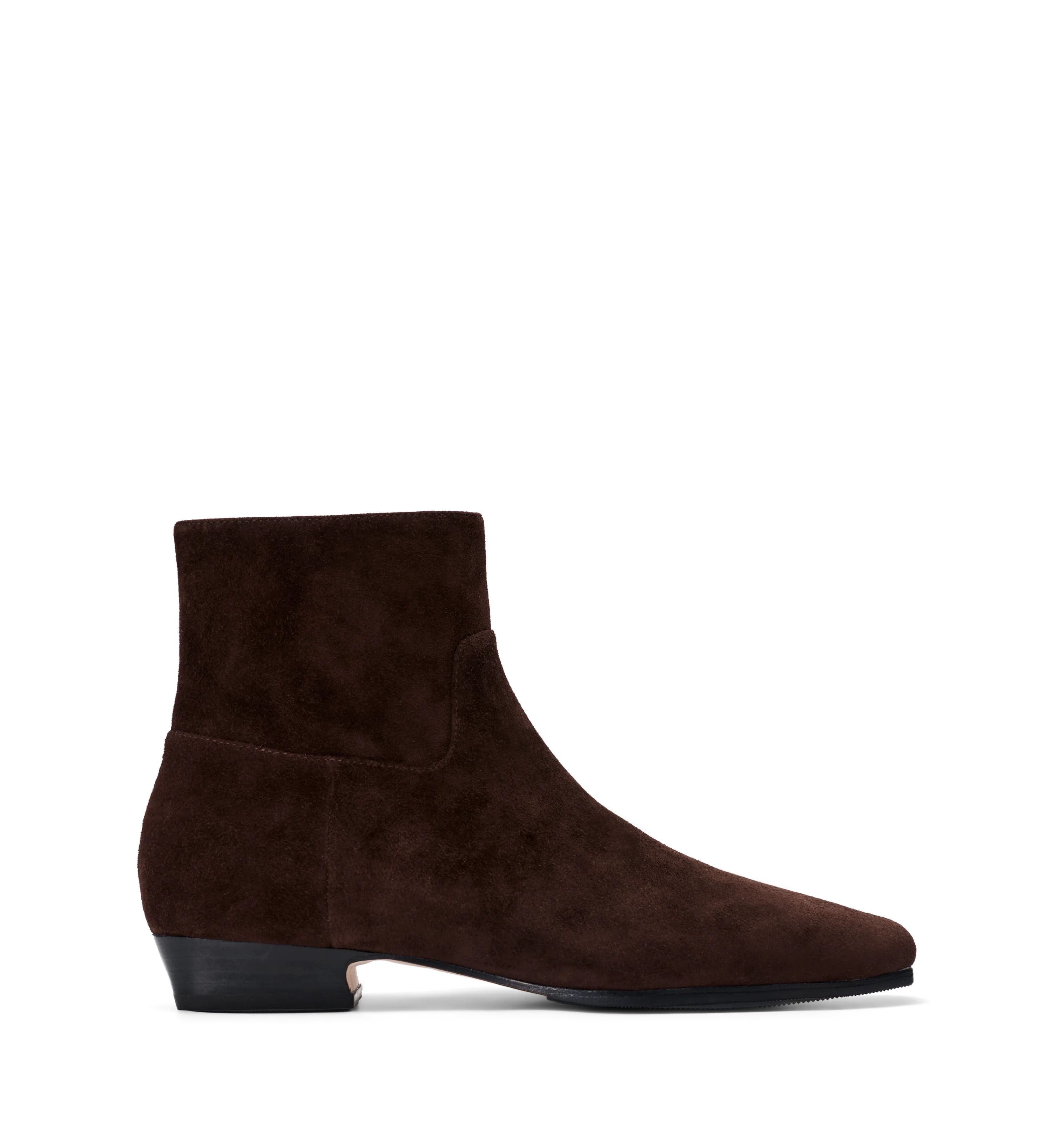 Pitta Espresso Brown Suede Flat Boots