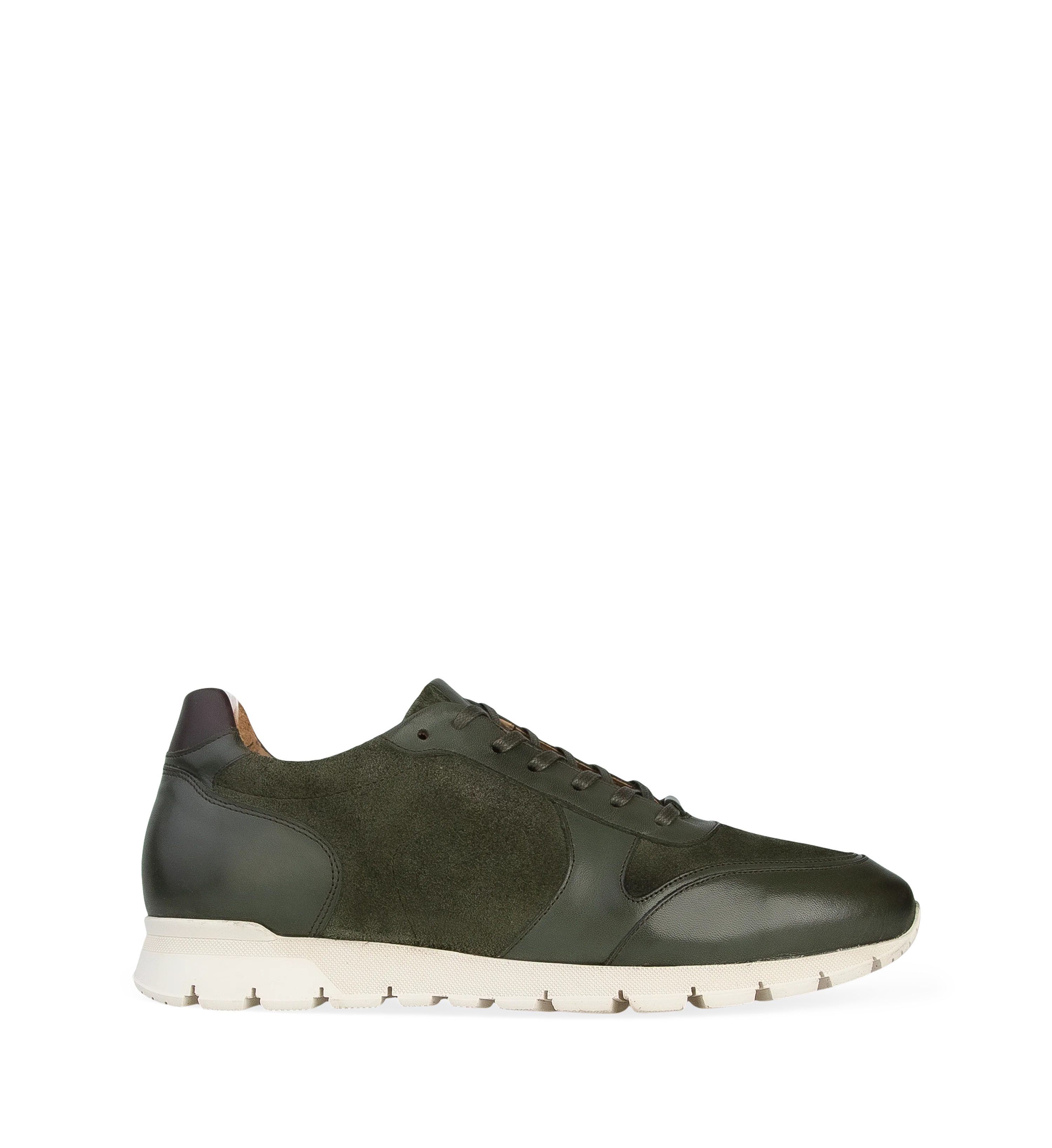 Erbium Khaki Leather & Nubuck Sneakers