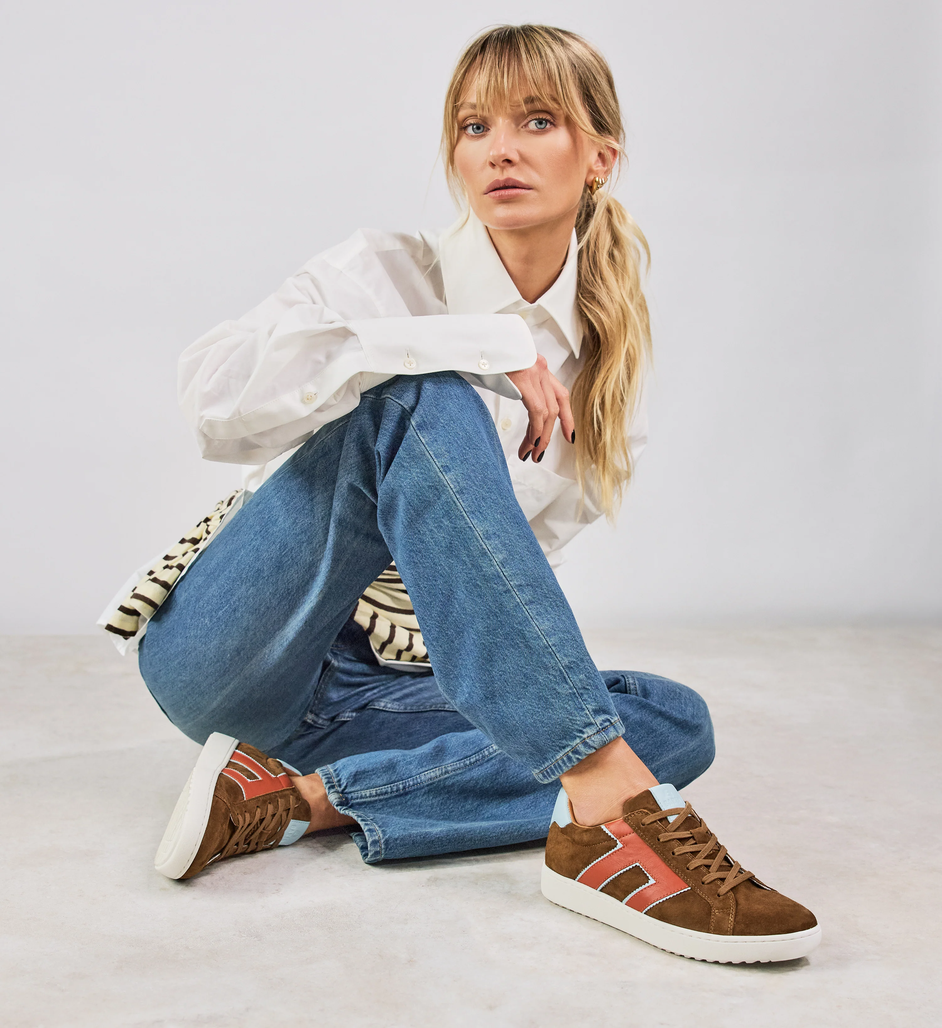 Carib Tan Mix Suede & Leather Sneakers