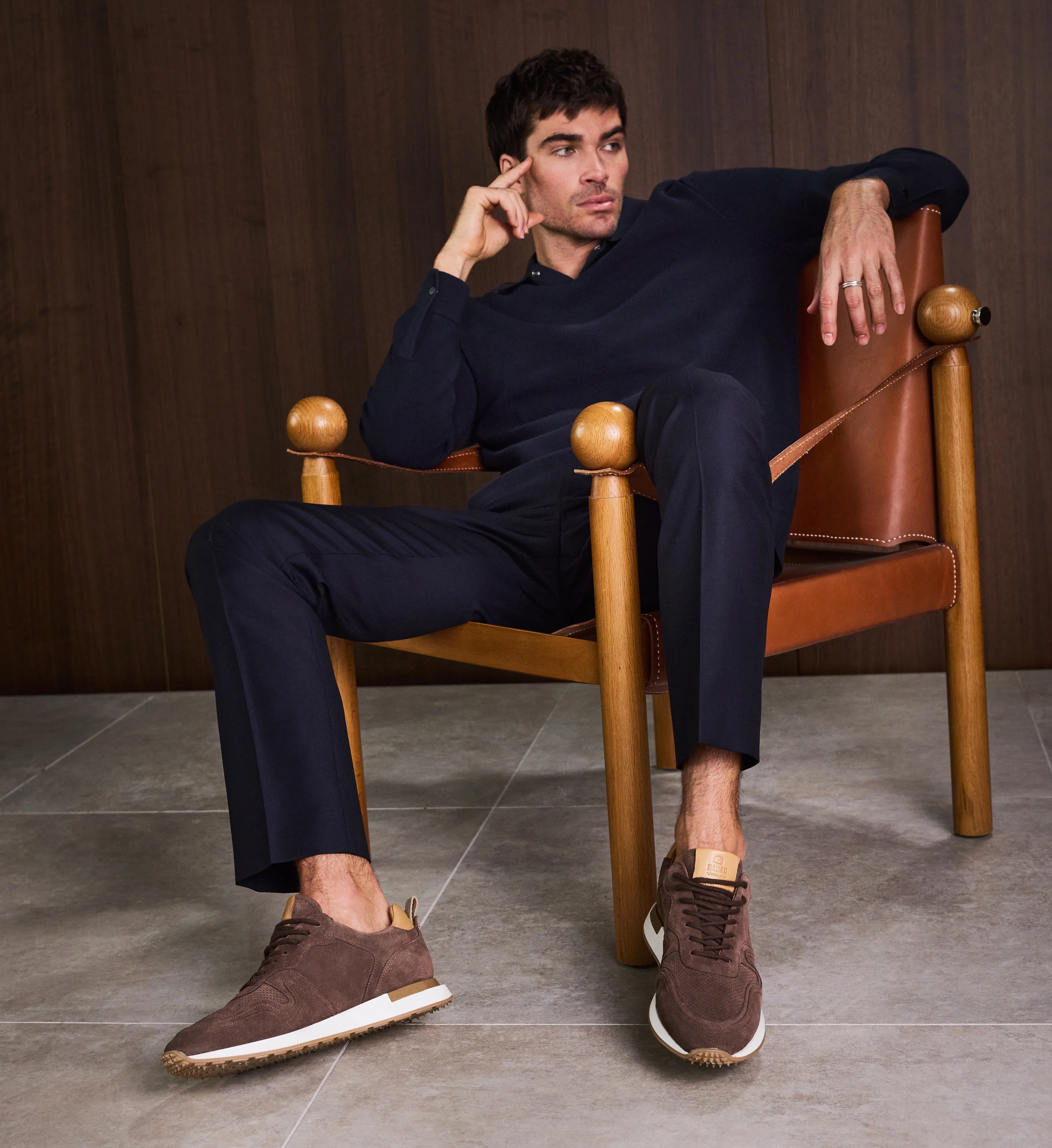 Actinium Chocolate Suede Men'S Sneakers