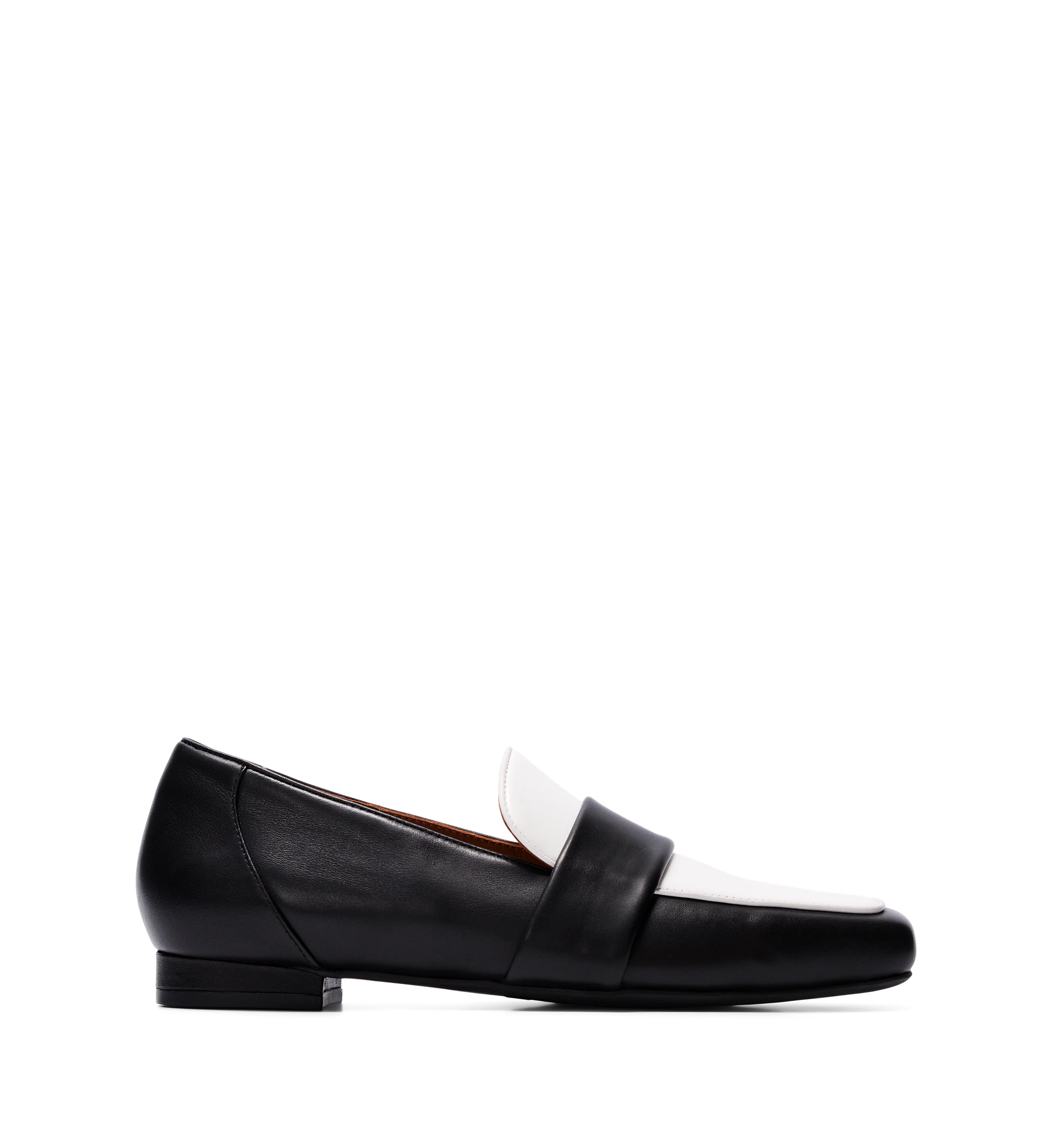 Antpipit Black & White Leather Loafers