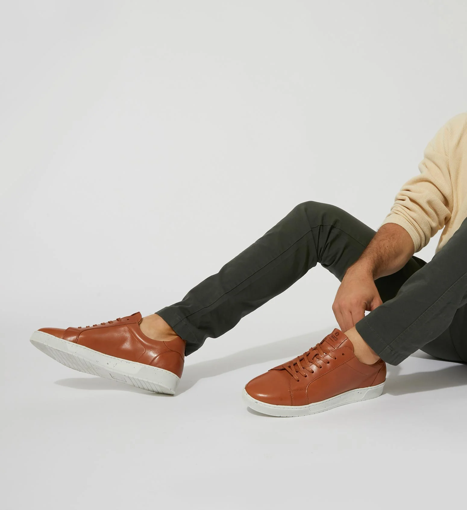 Strontium Cognac Leather Sneakers