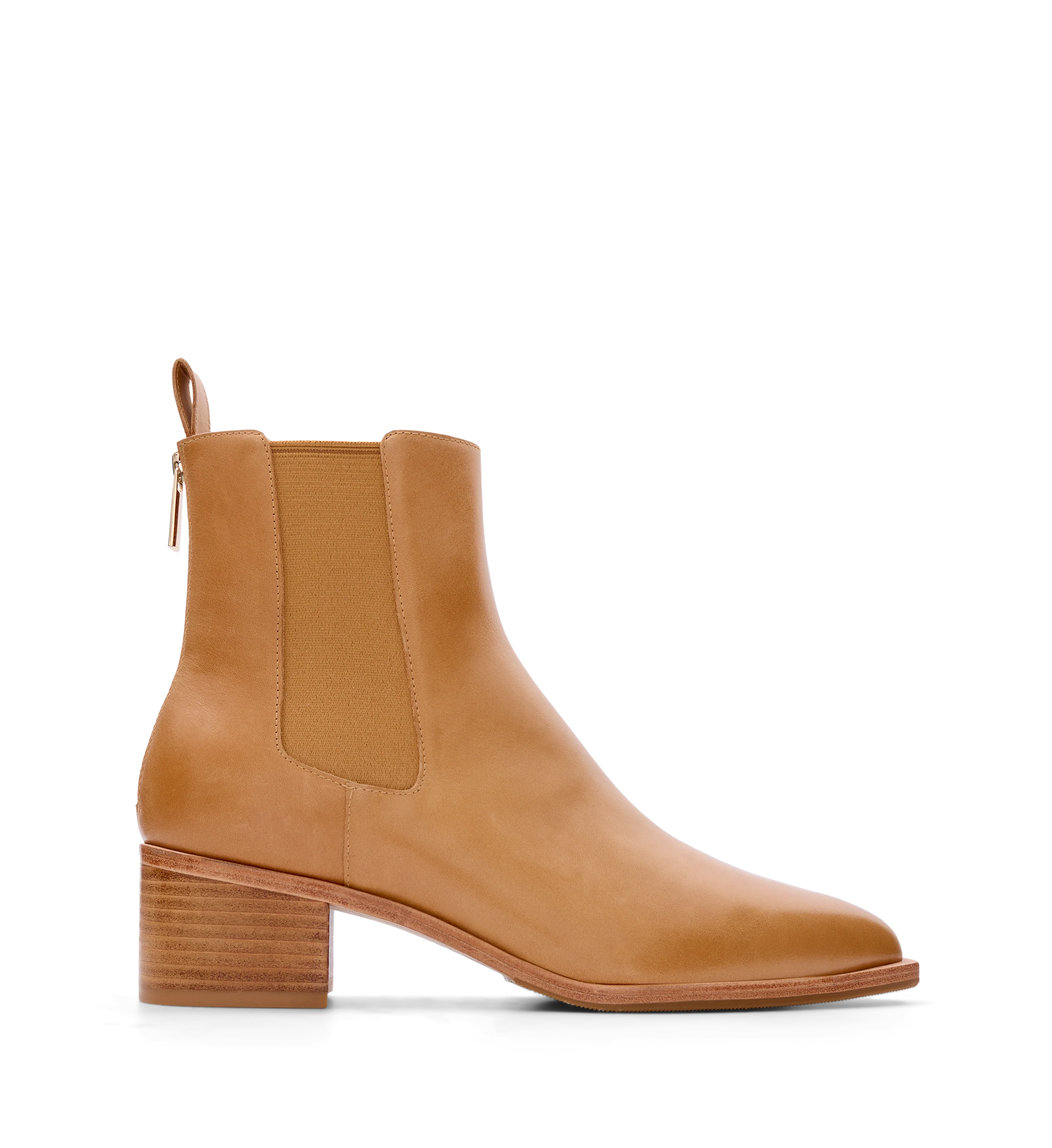 Dodo Light Tan Leather Heeled Boots