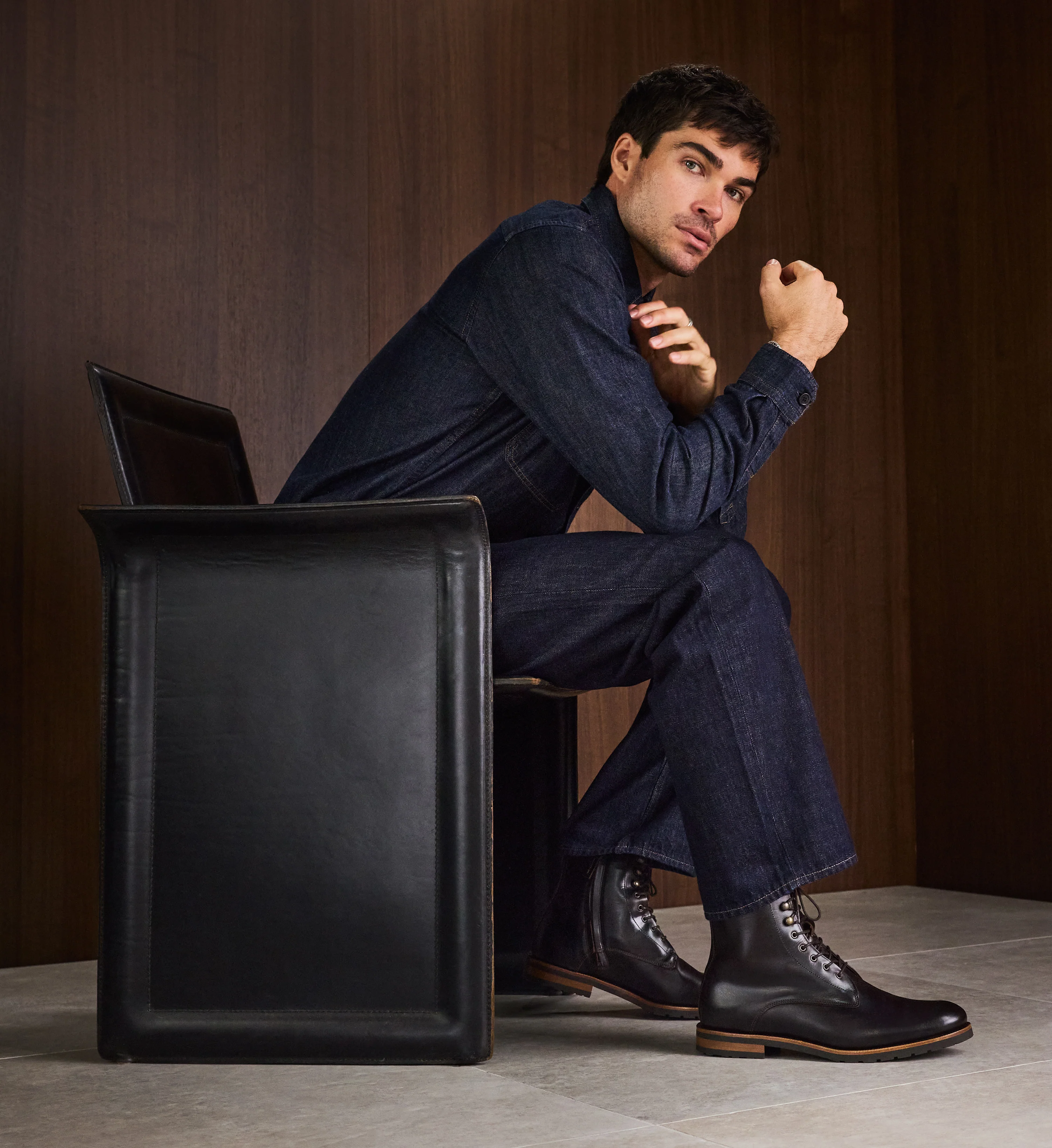 Argon Mahogany Leather Boots