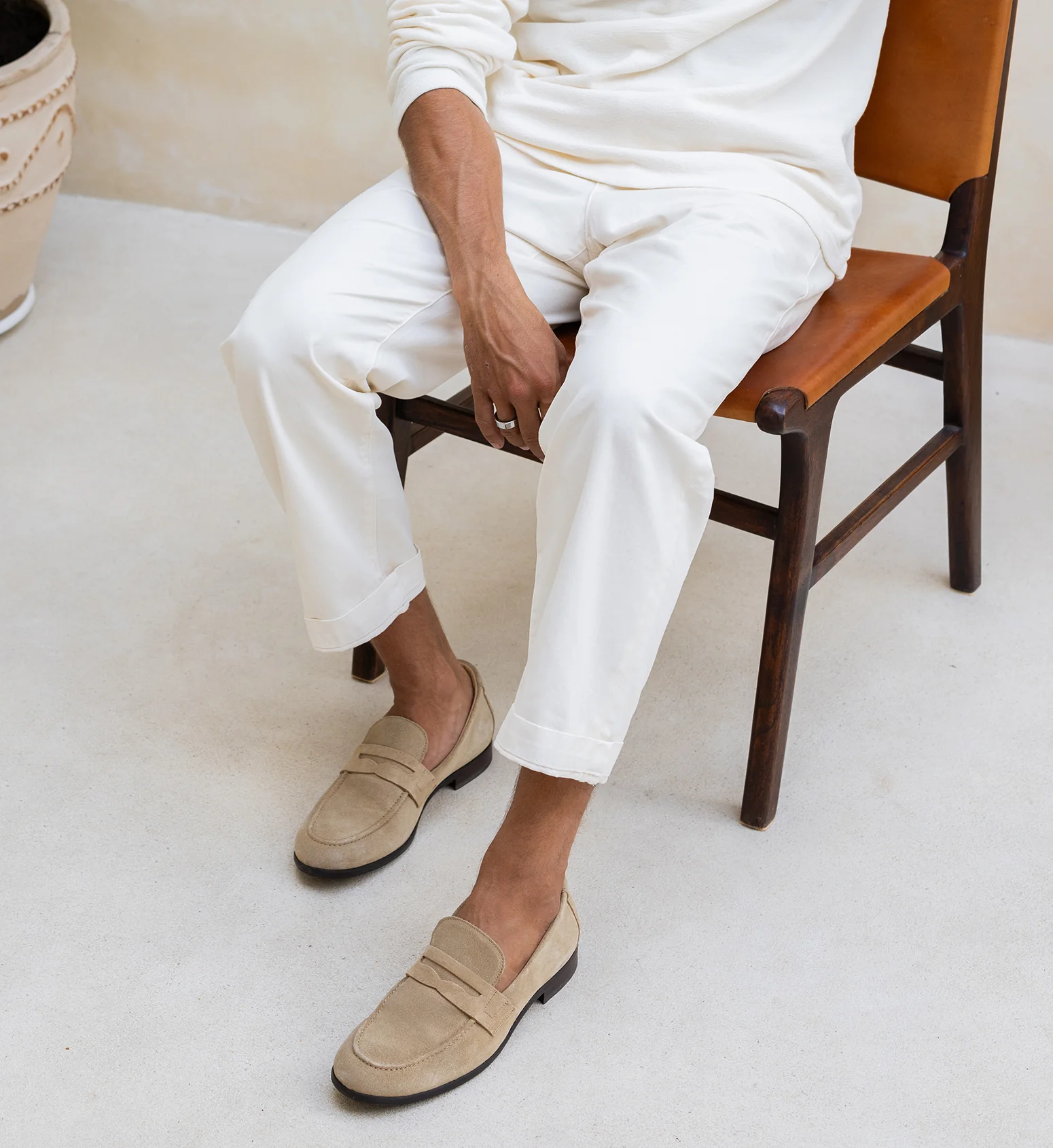 Electrum 2 Sand Suede Loafers