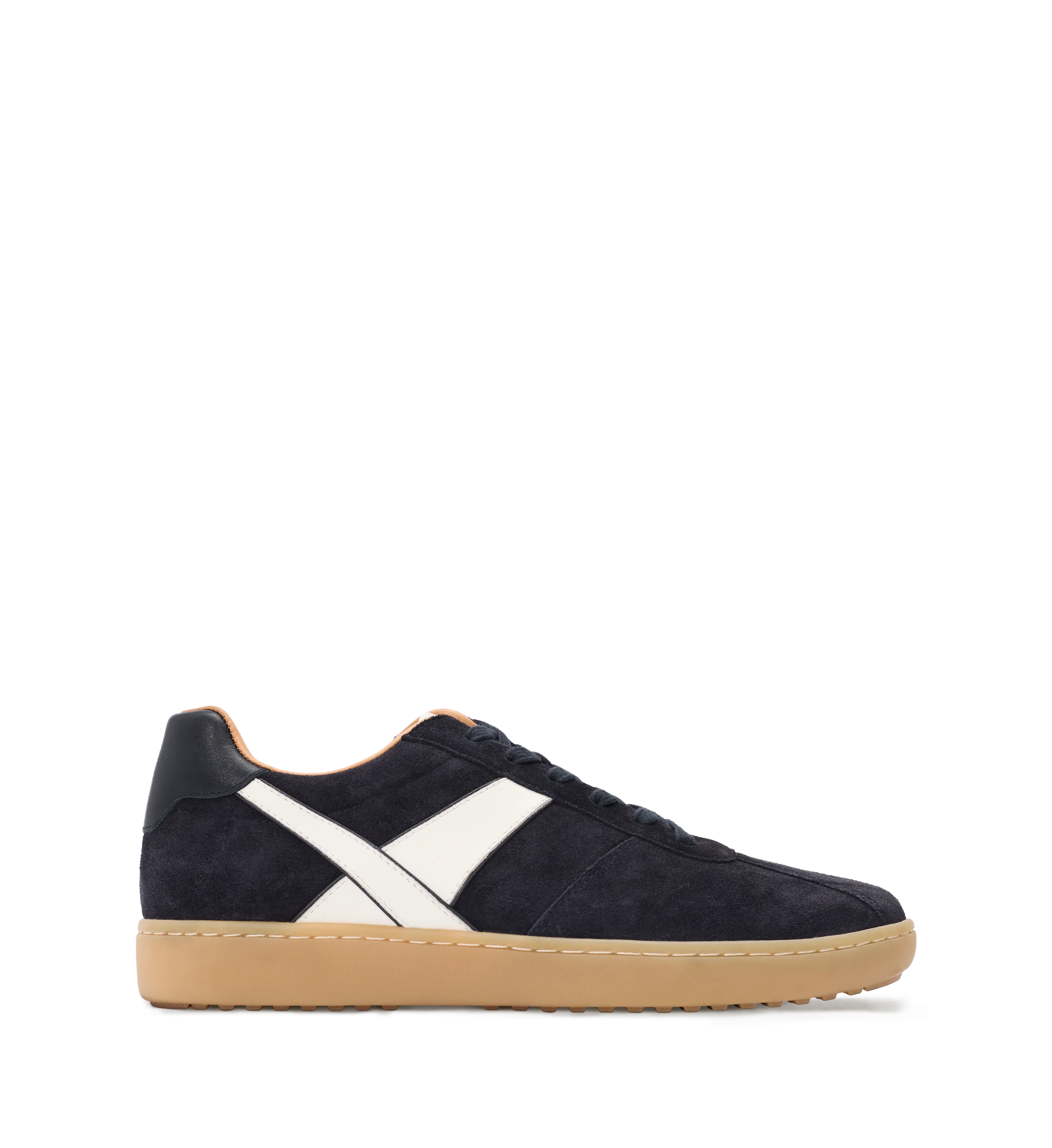 Ardeola Navy Blue Suede & White Leather Sneakers