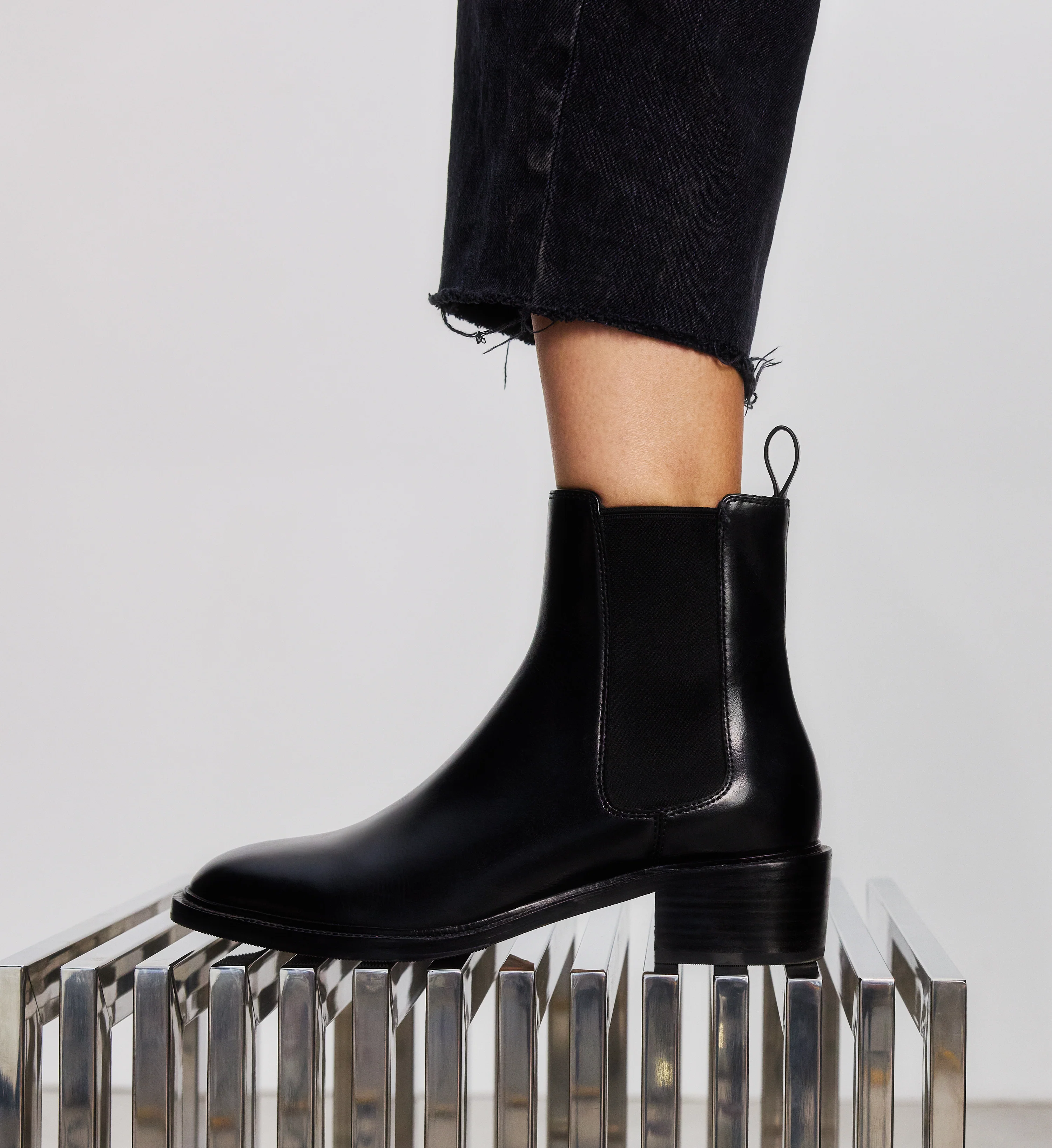 Tyrant Black Boxed Leather Ankle Boots