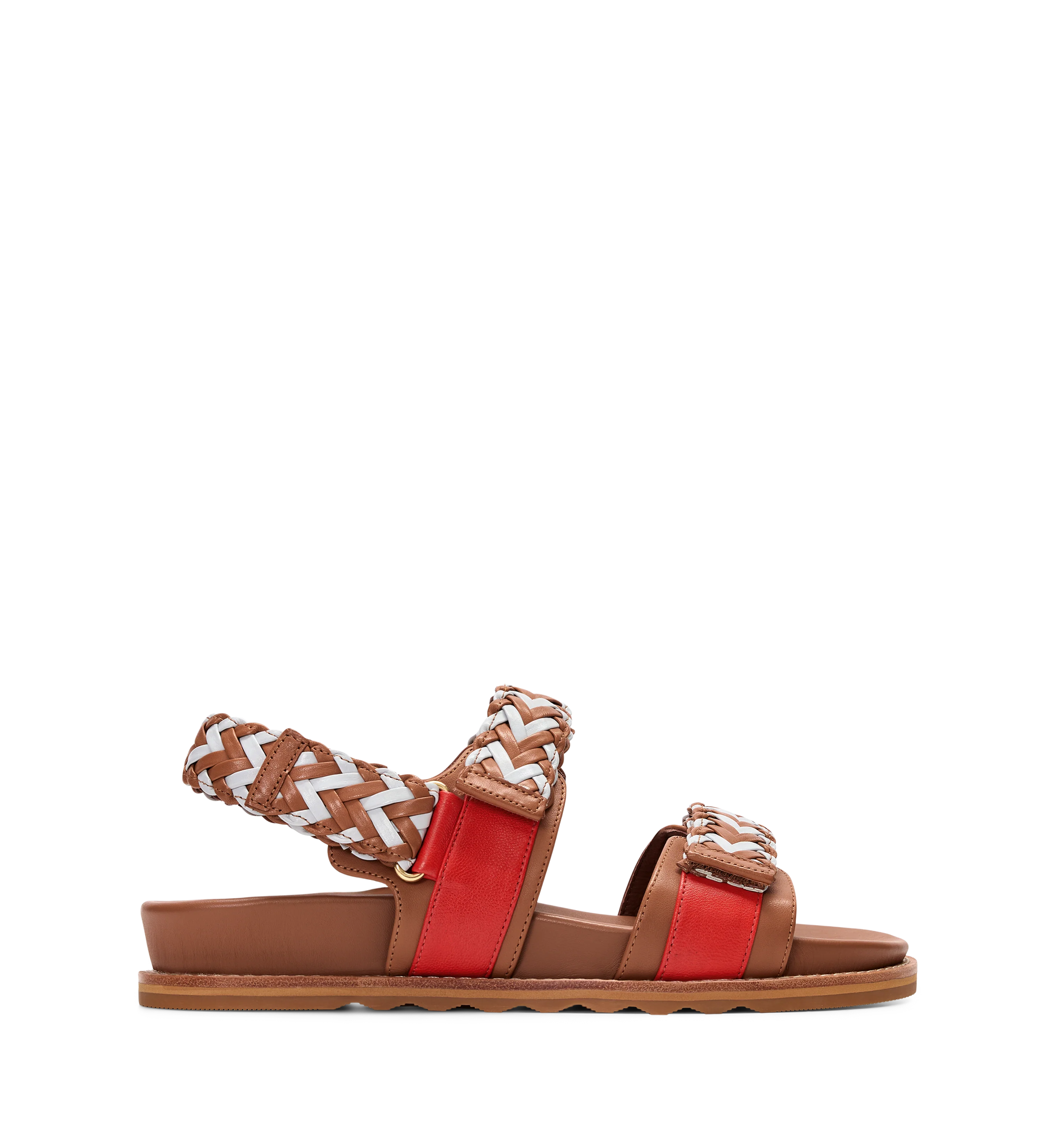 Cygnet Ice Blue Mix Leather Chunky Sandals