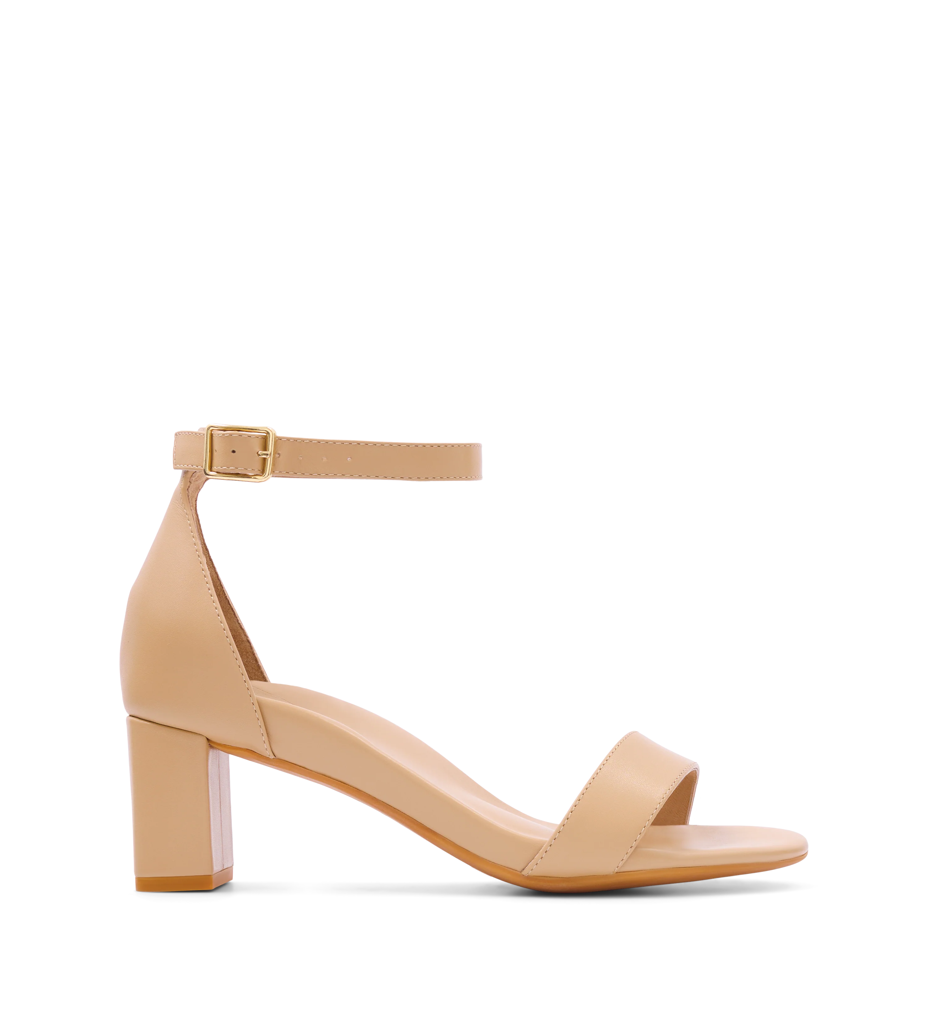 Coracia Blush Beige Leather Low Heels