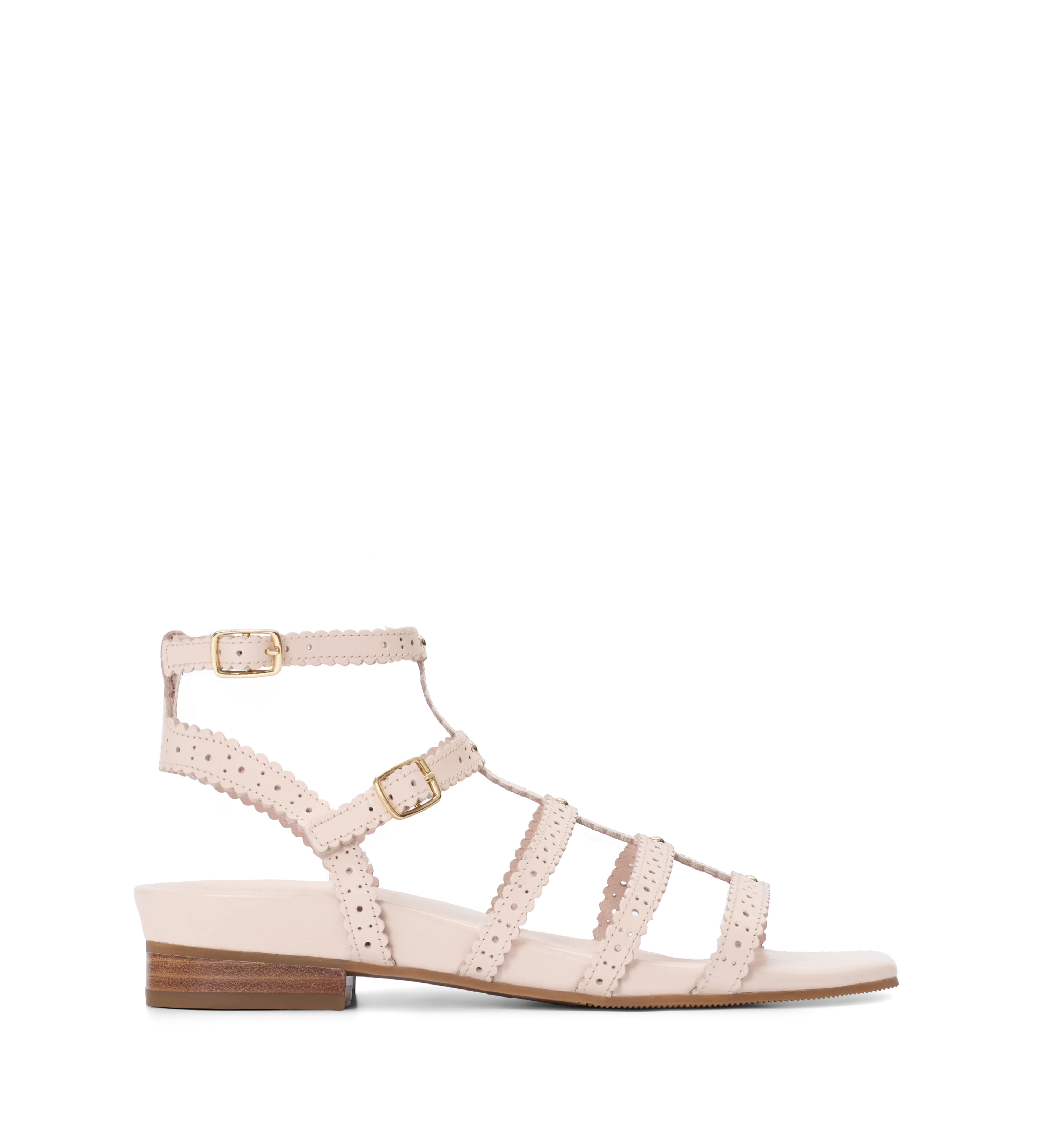 Leipoa Petal Pink Leather Sandals