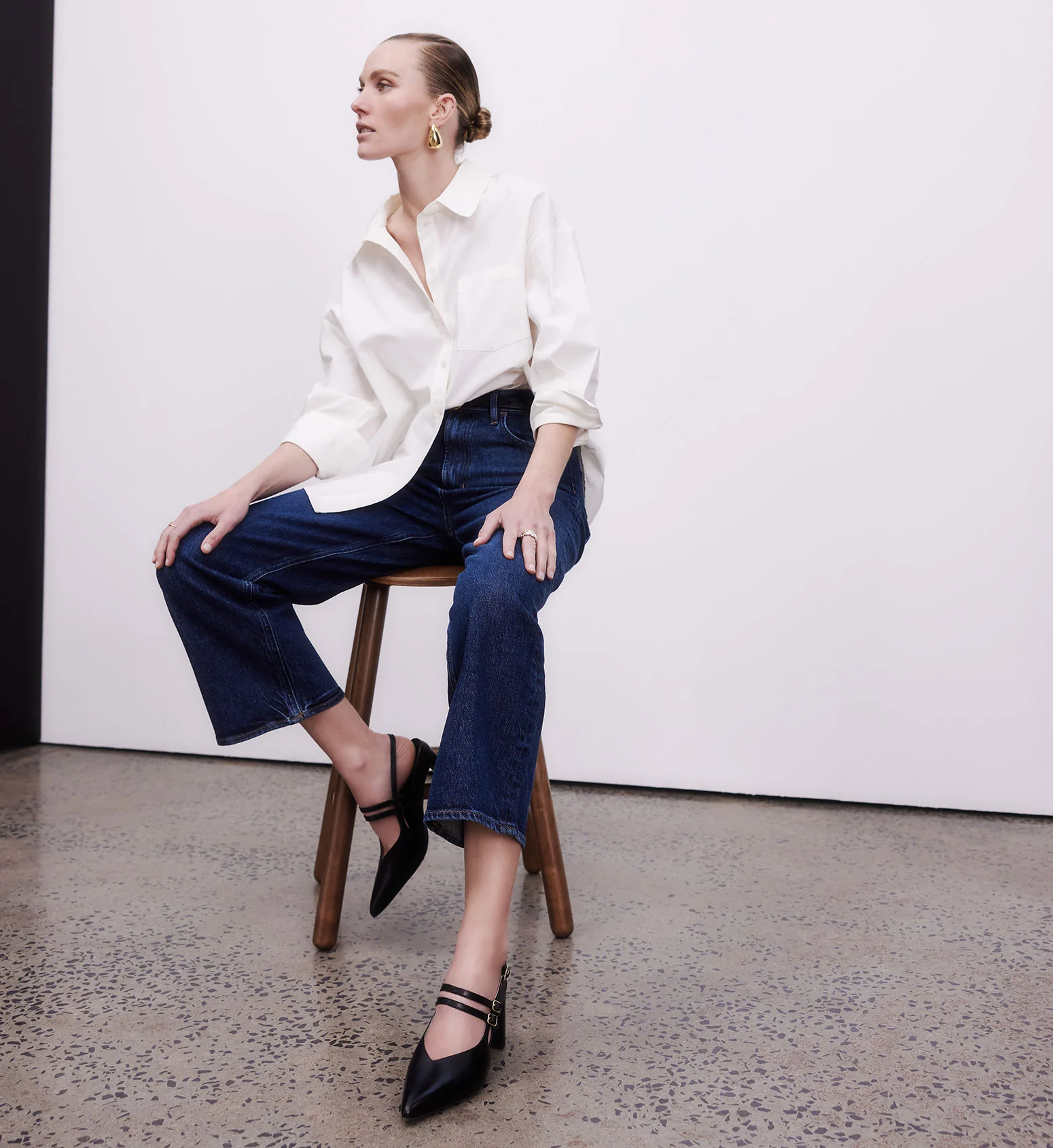 Boobook Black Leather High Heels