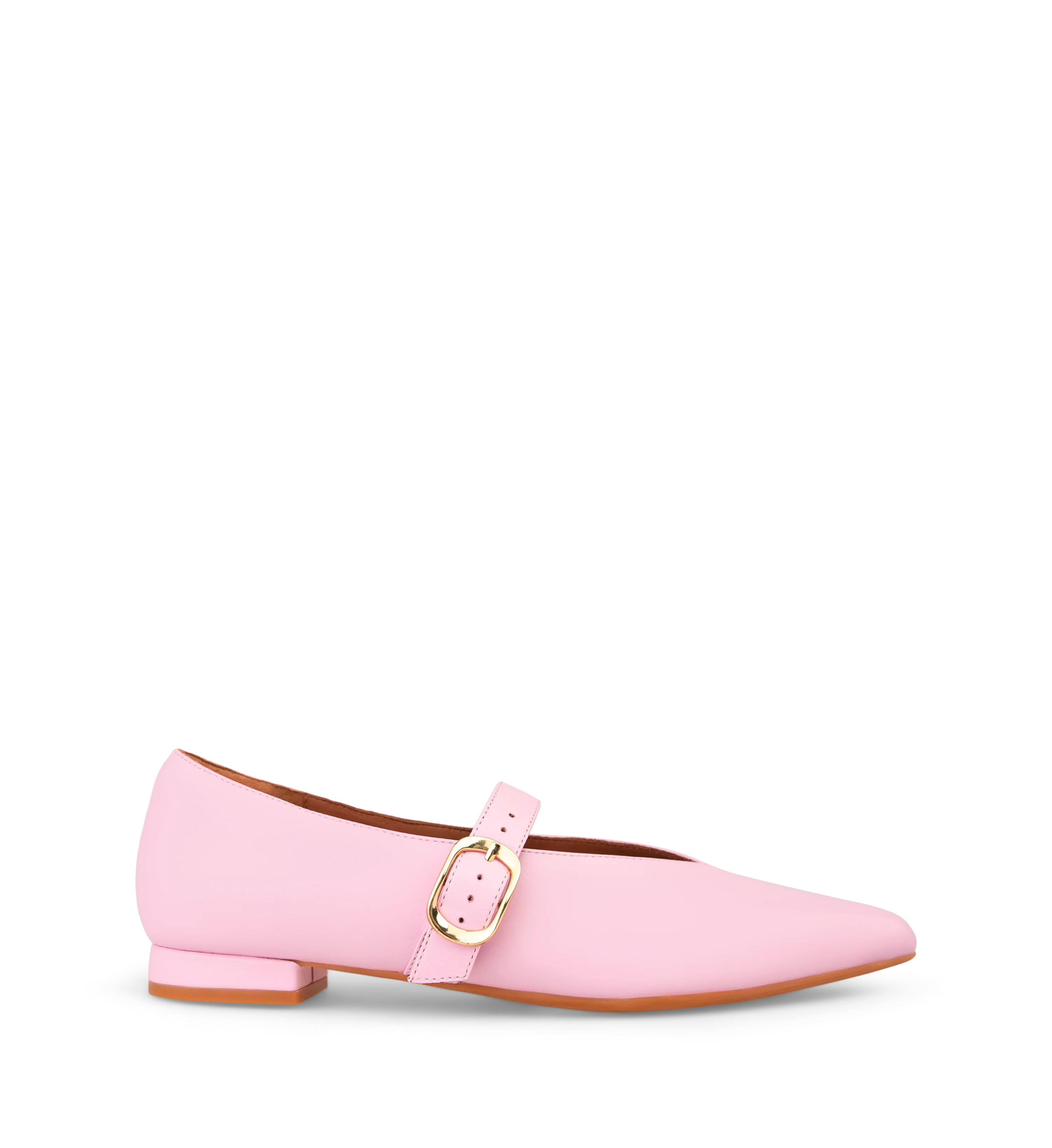 Freira Baby Pink Leather Ballet Flats