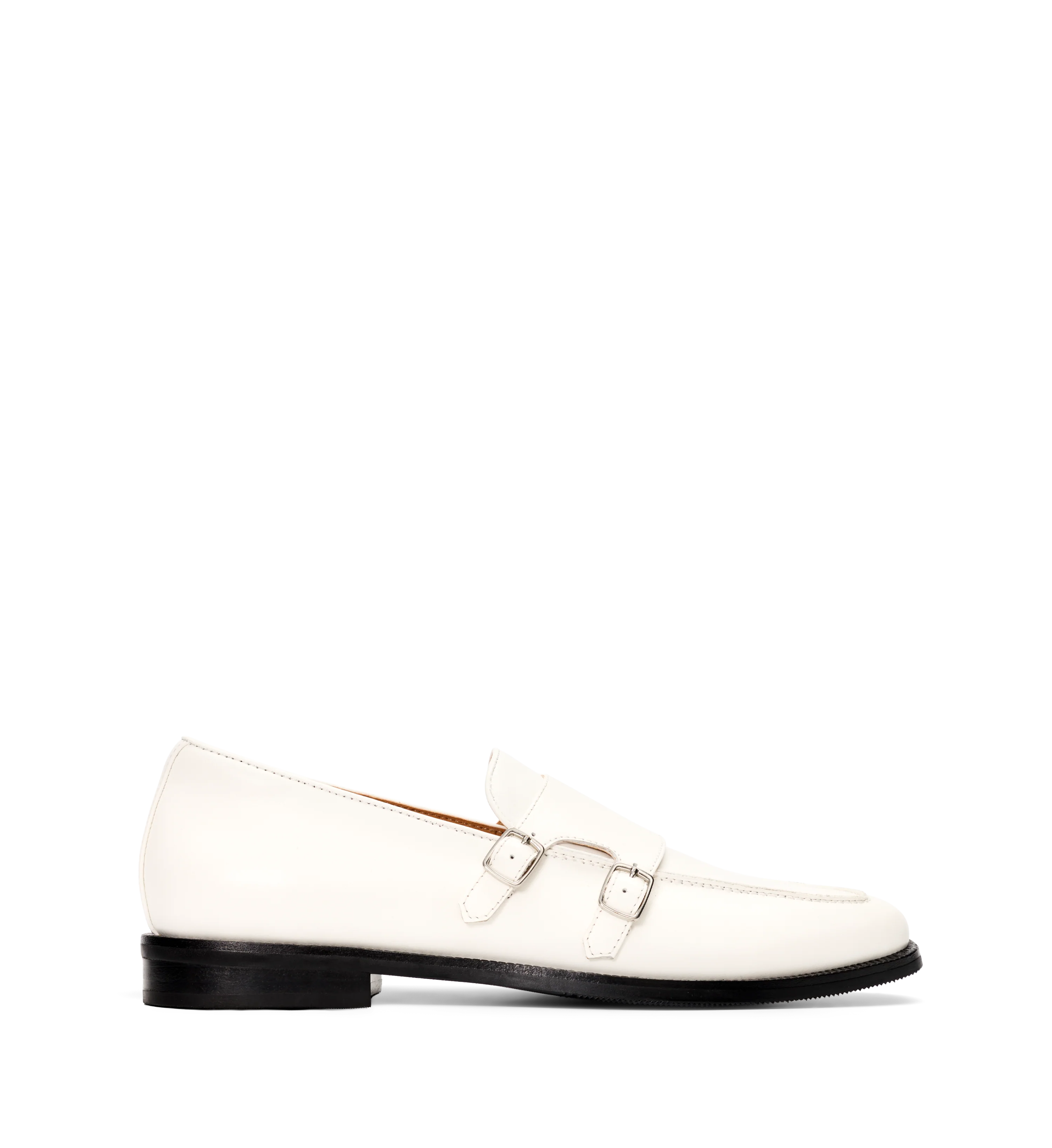 Owl White Leather Monks & Laceups