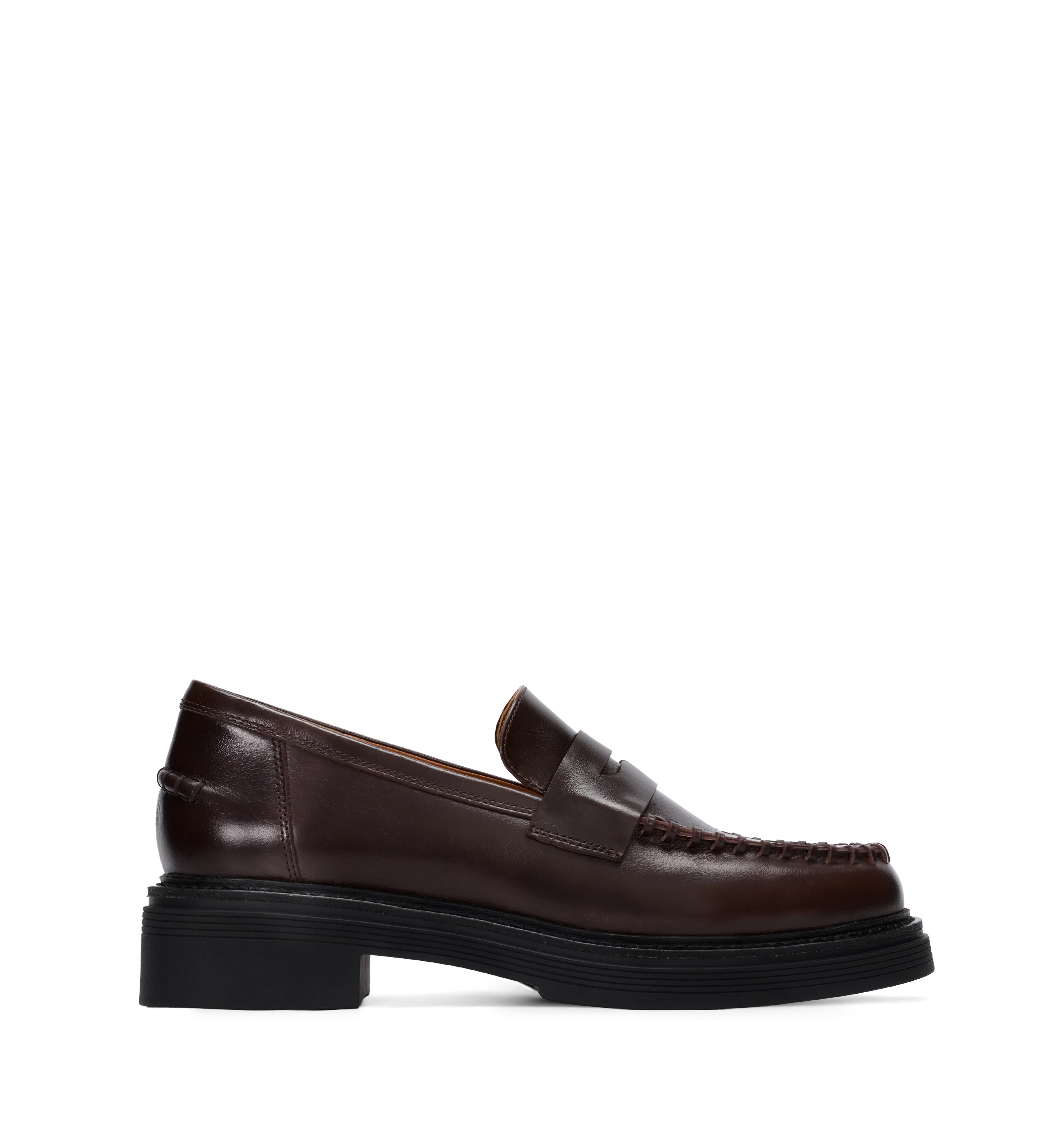 Waxwing Chocolate Brown Leather Loafers