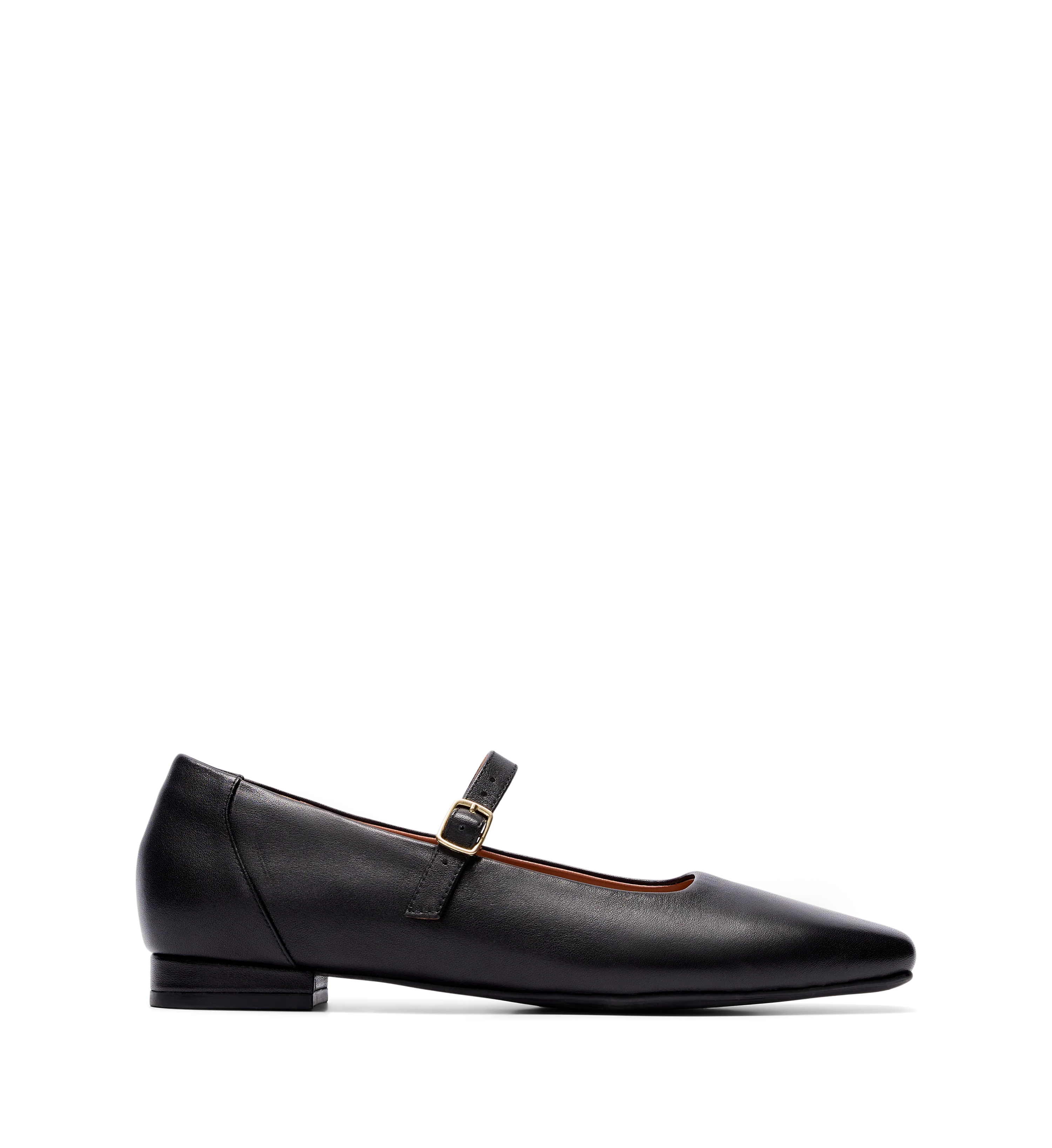 Turtur Black Leather Ballet Flats