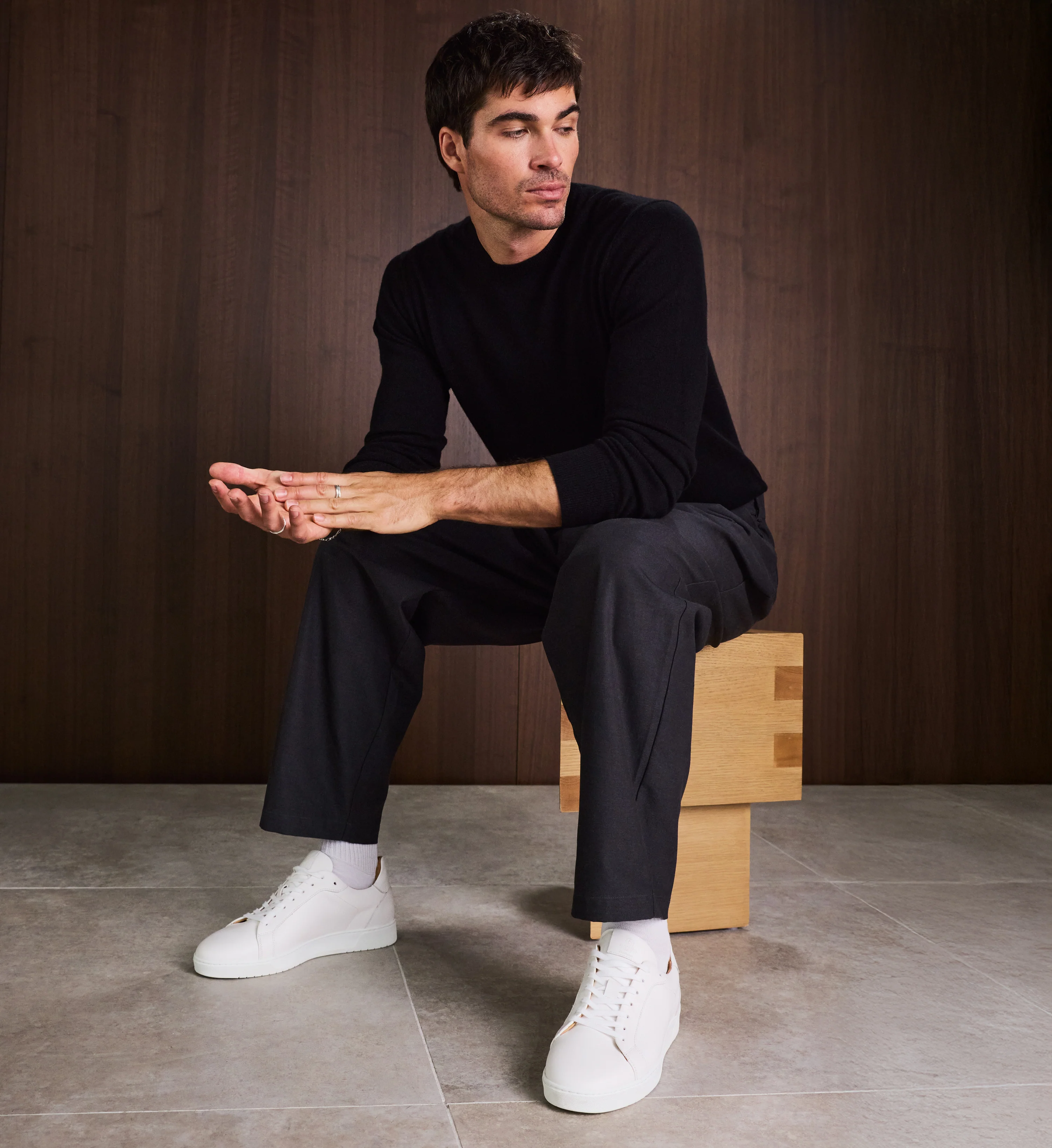 Bohrium Clean White Leather Sneakers