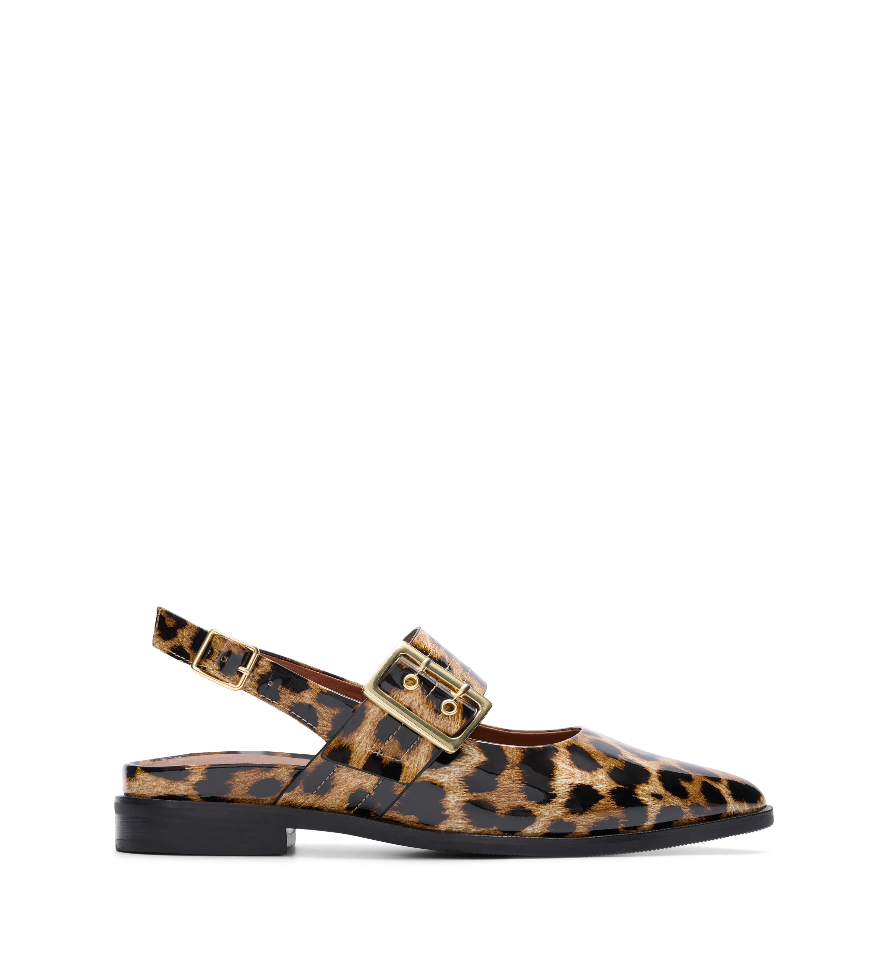 Sunbeam Leopard Patent Leather Flats