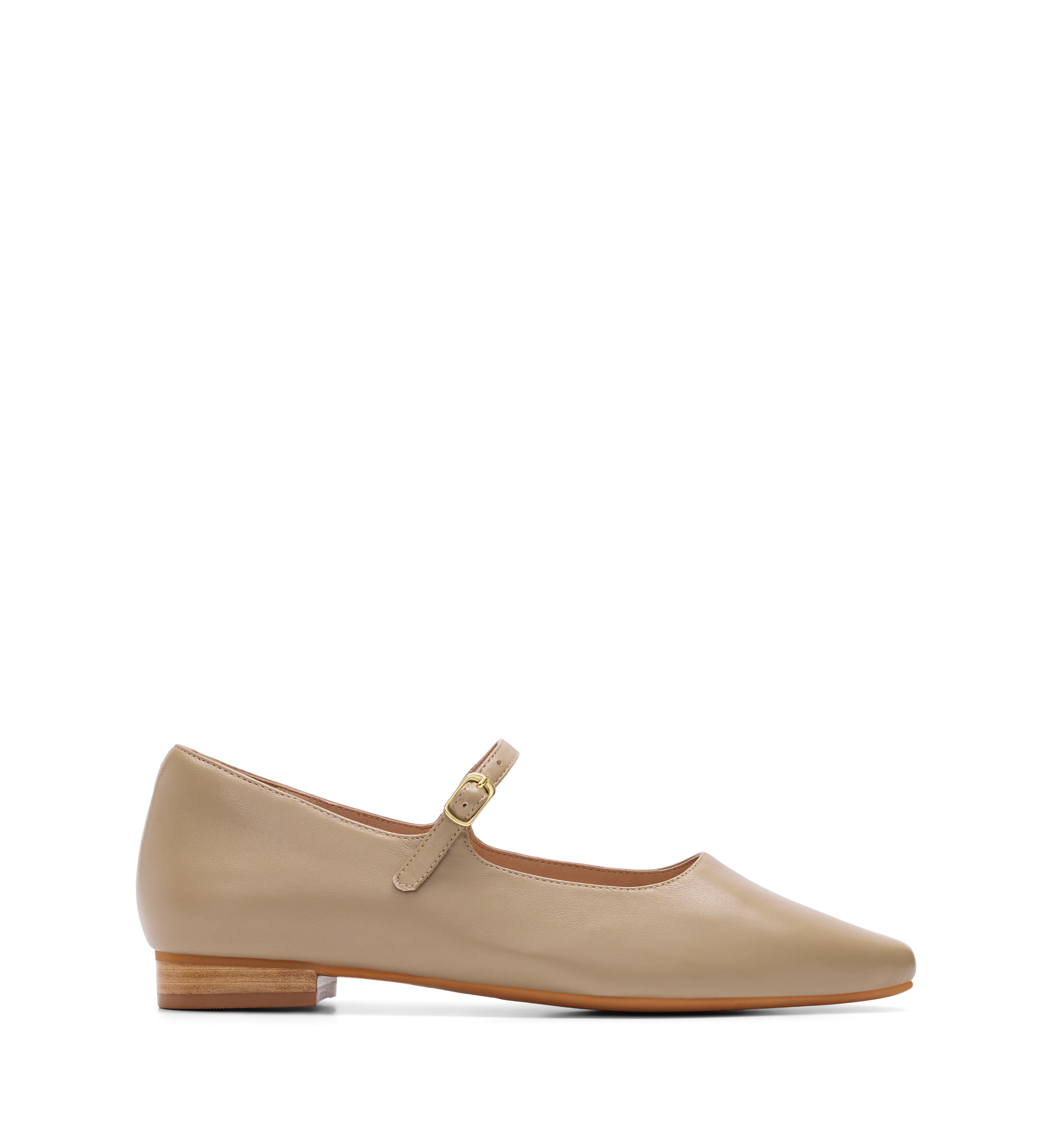 Inca 2 Taupe Leather Ballet Flats