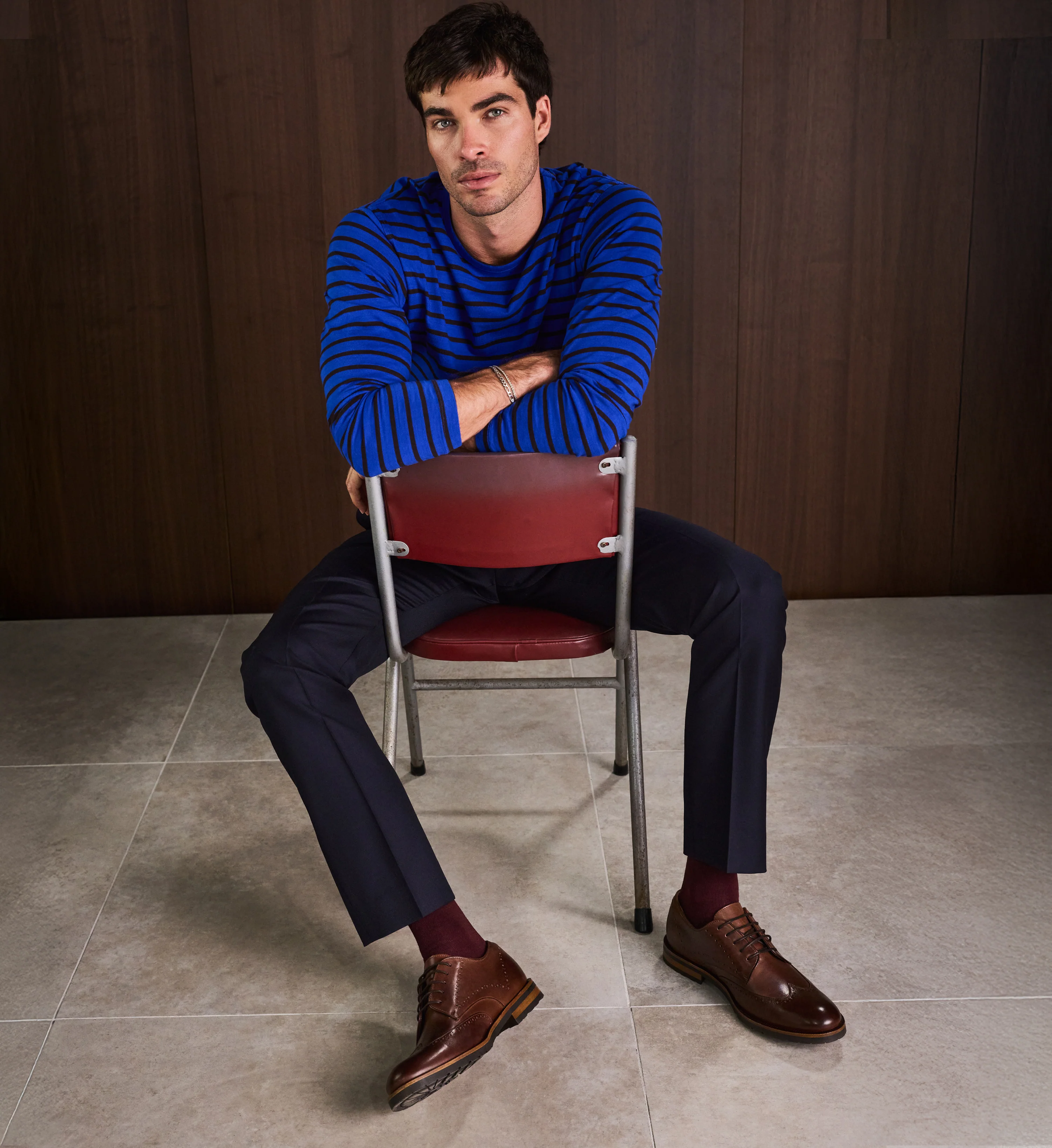 Lutetium Tan Leather Lace Up Dress Shoes