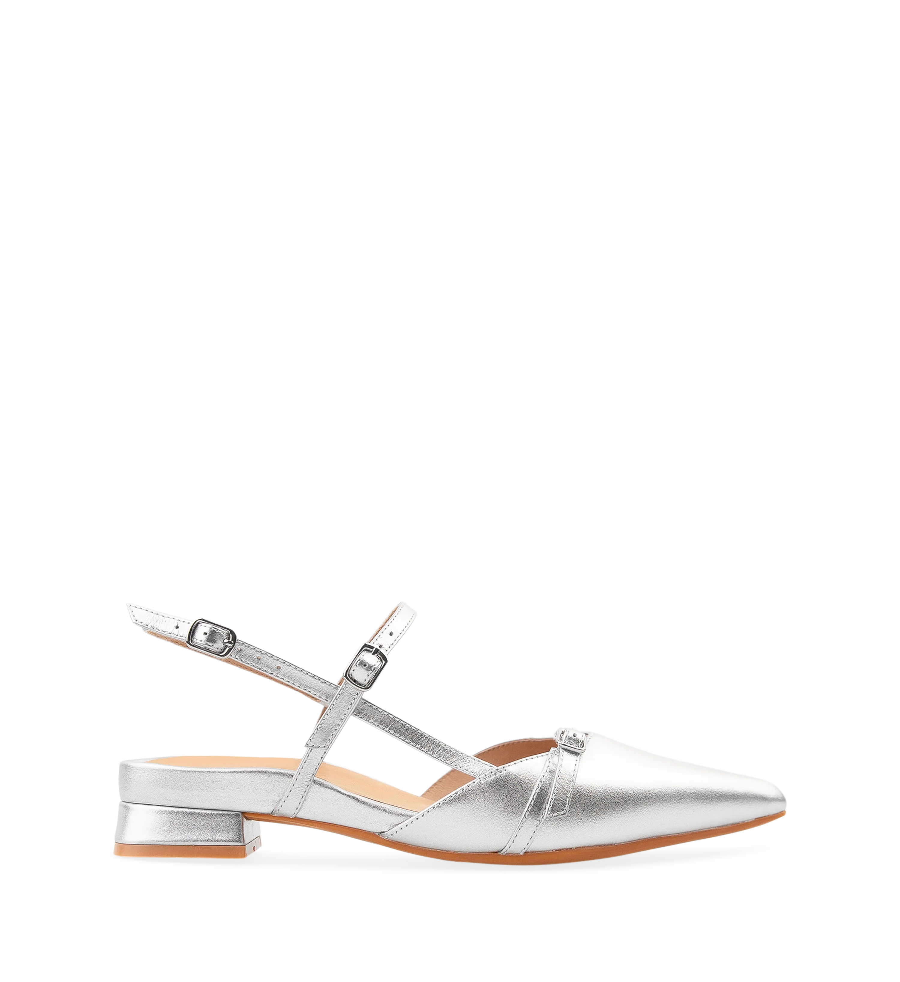 Firecrown 2 Silver Leather Flats