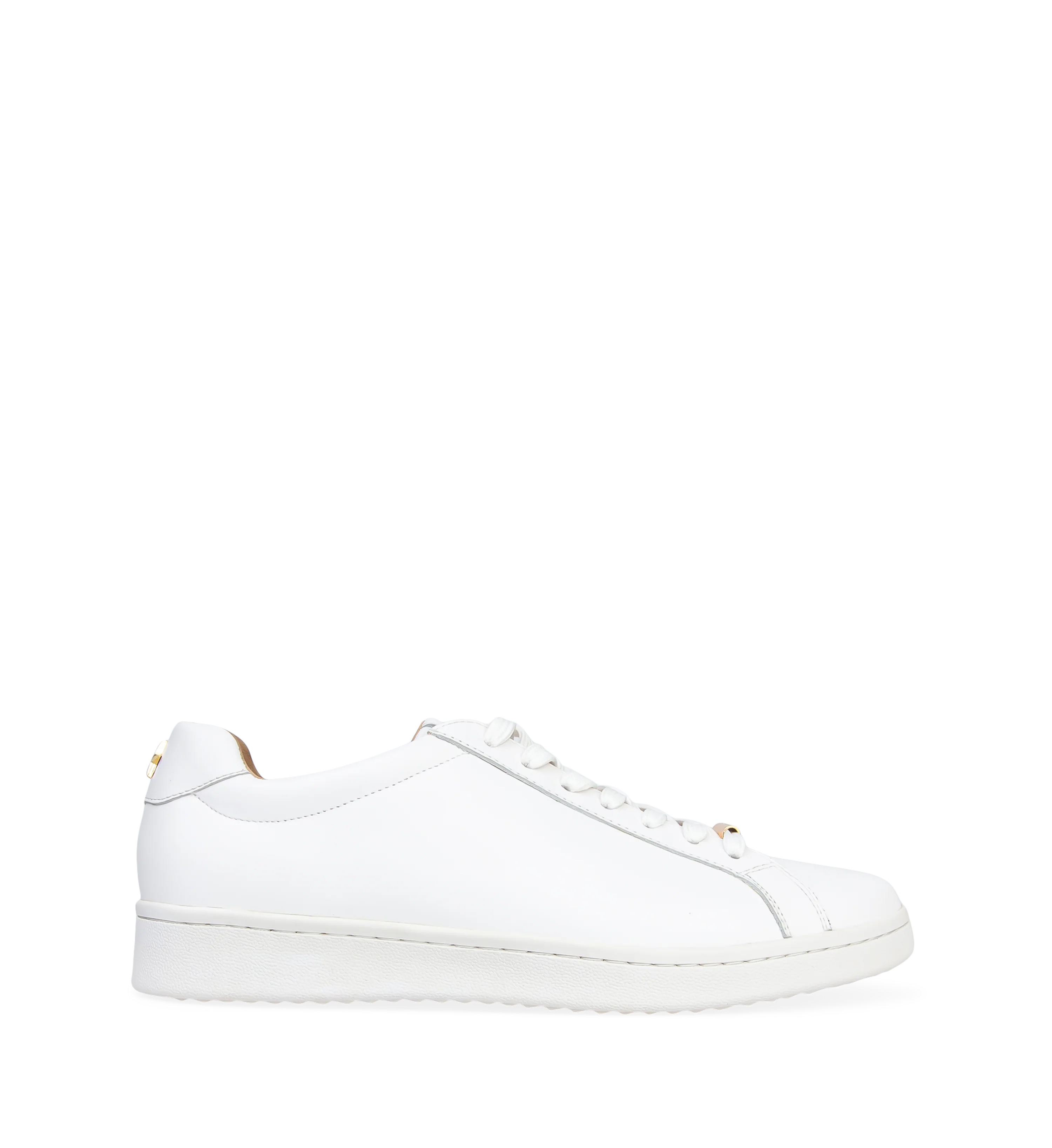 Whimbrel White Leather & Gold Star Sneakers