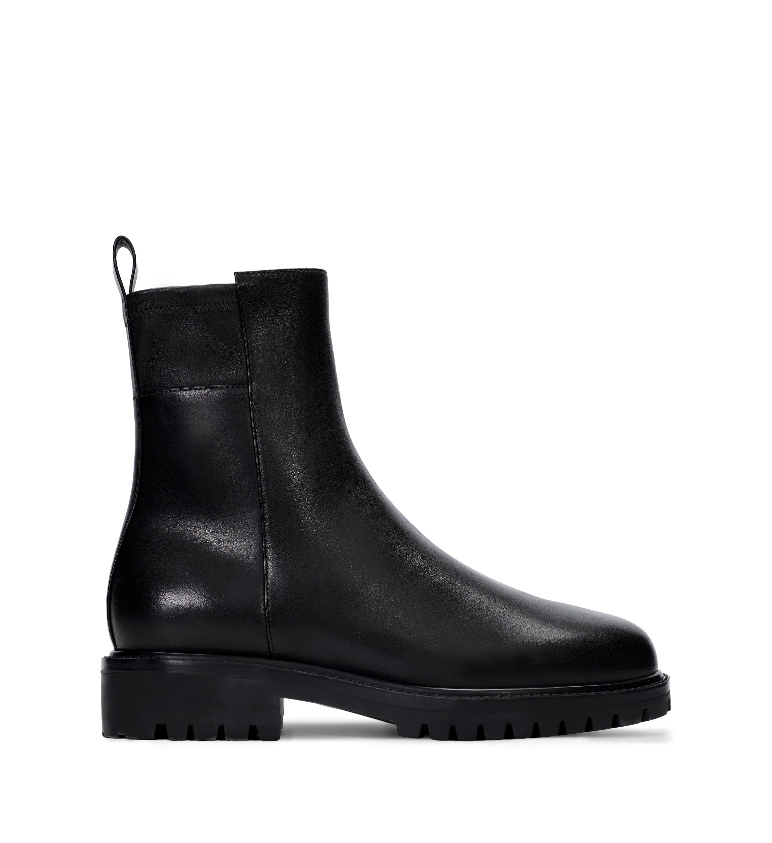 Fieldfare Black Leather Flat Boots